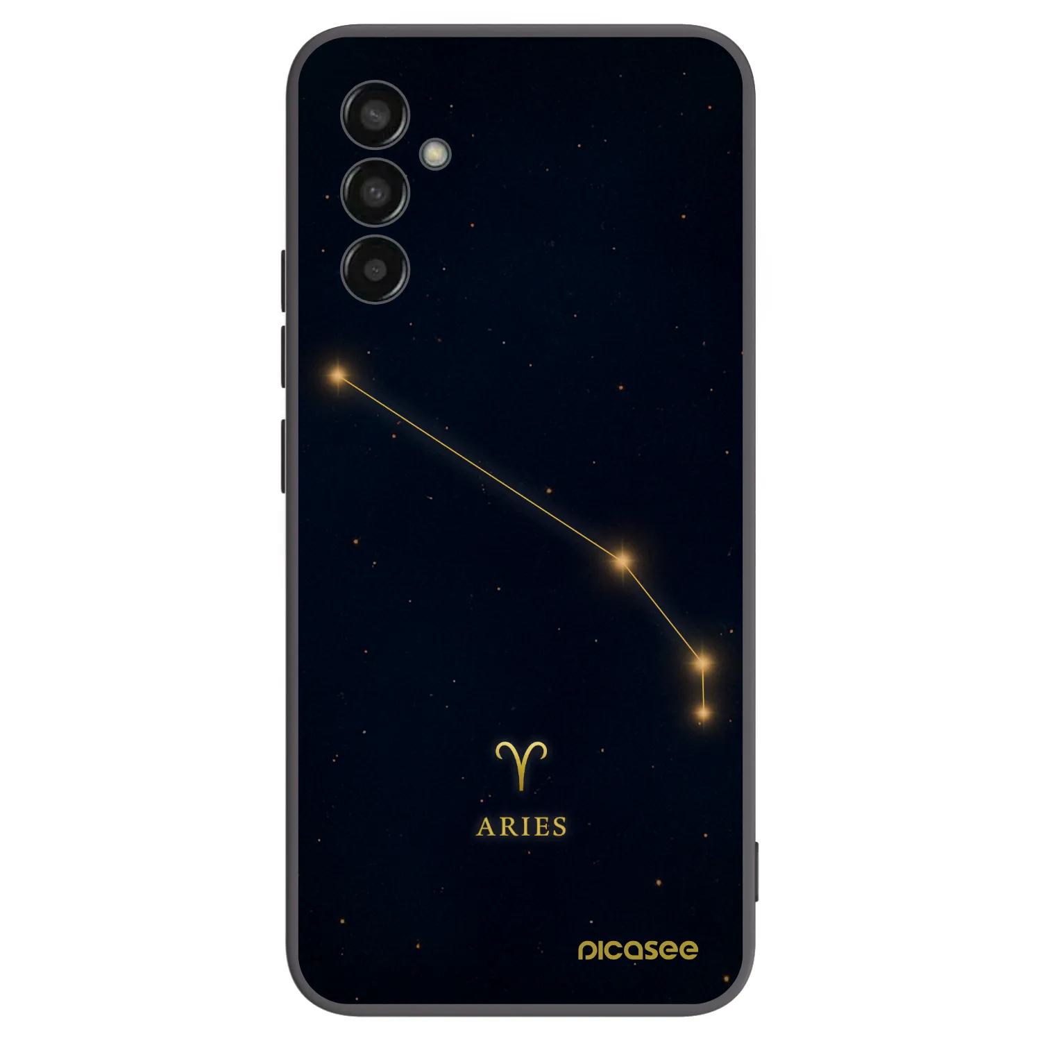 Picasee silikonowe czarne etui na Samsung Galaxy M13 M135F - ARIES