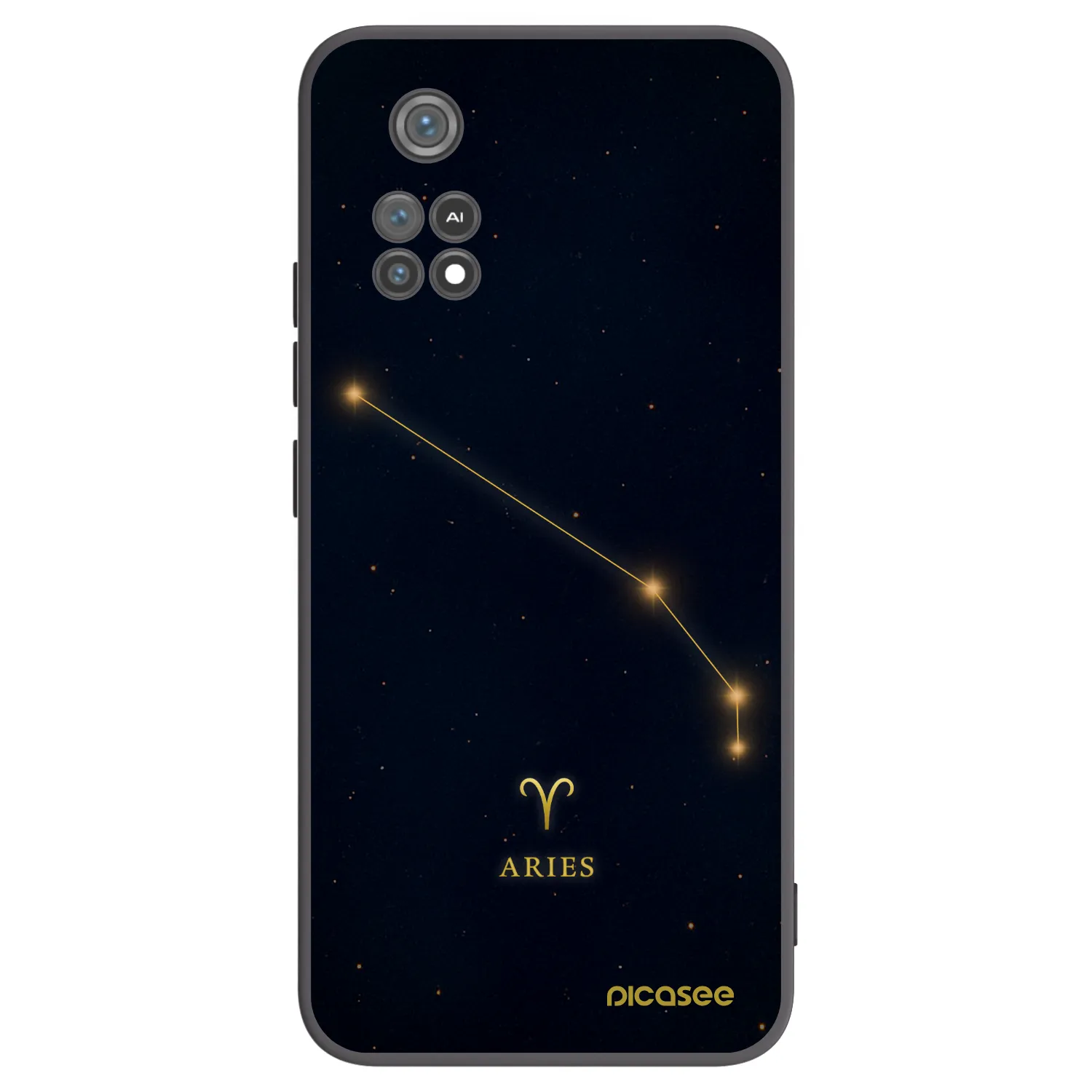 Picasee silikonowe czarne etui na Xiaomi Poco M4 Pro - ARIES