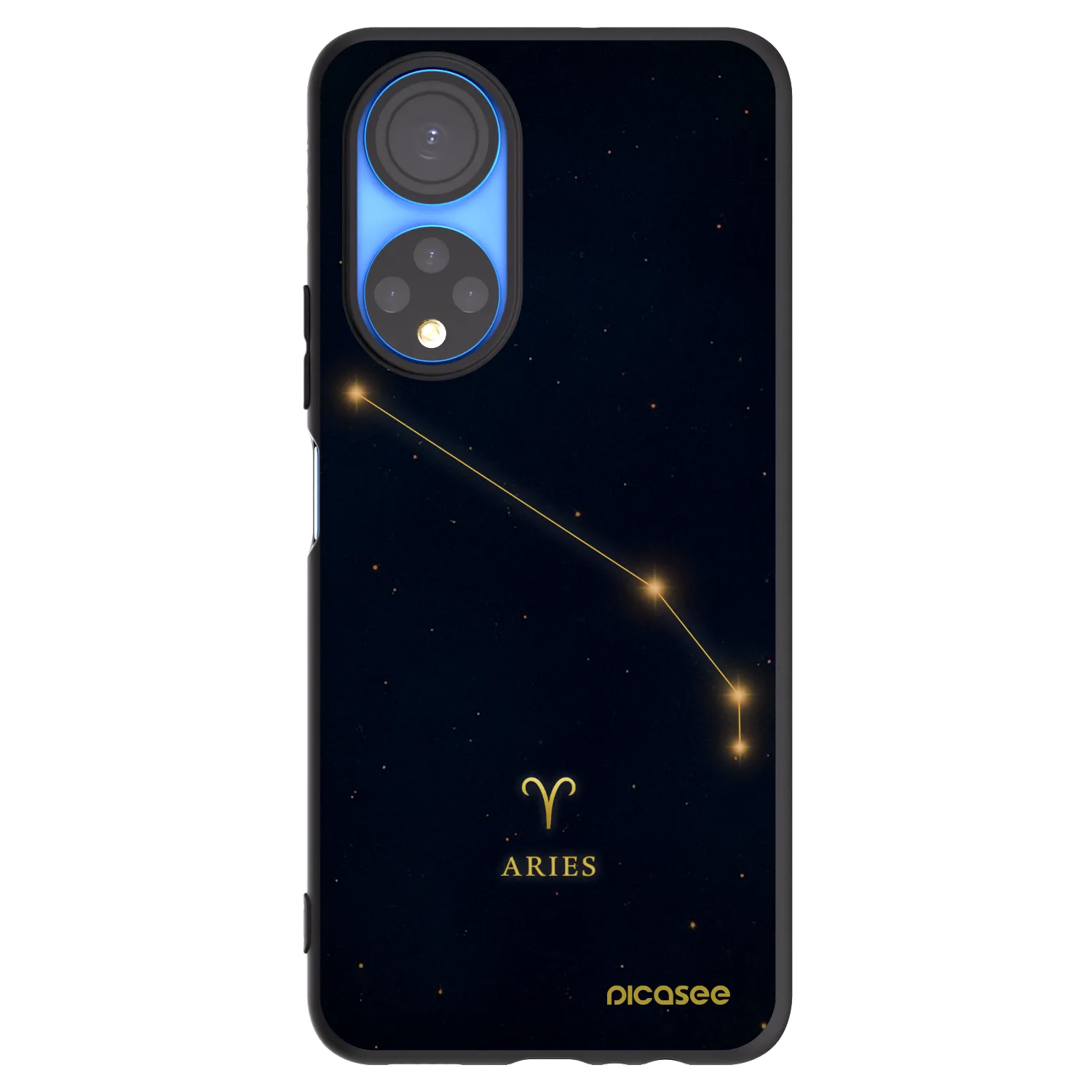 Picasee silikonowe czarne etui na Honor X7 - ARIES