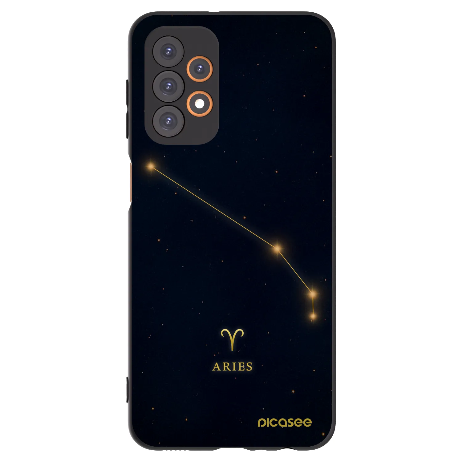 Picasee silikonowe czarne etui na Samsung Galaxy A23 A236B 5G - ARIES