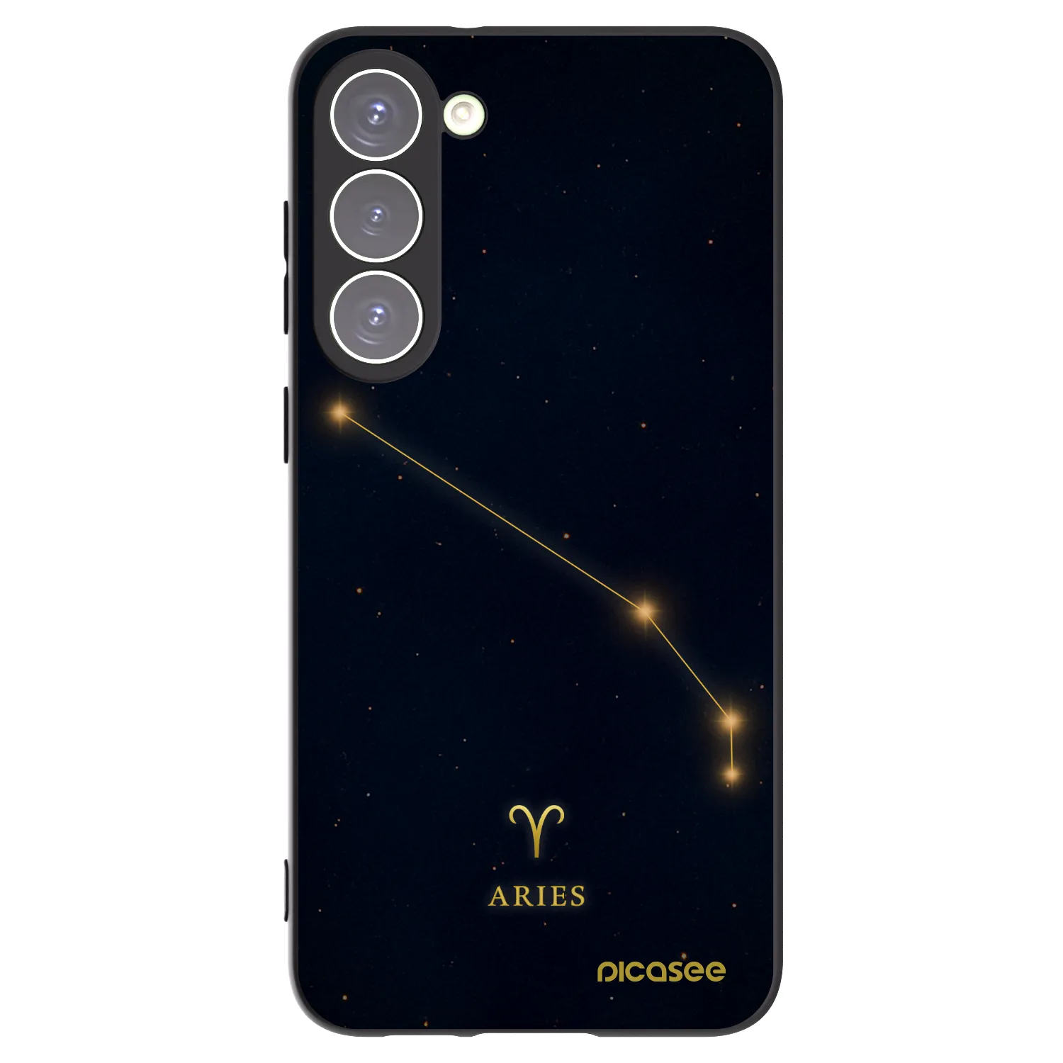 Picasee silikonowe czarne etui na Samsung Galaxy S23+ 5G - ARIES
