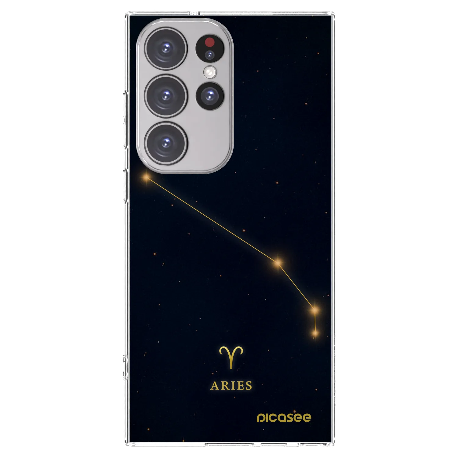 Picasee silikonowe przeźroczyste etui na Samsung Galaxy S23 Ultra 5G - ARIES