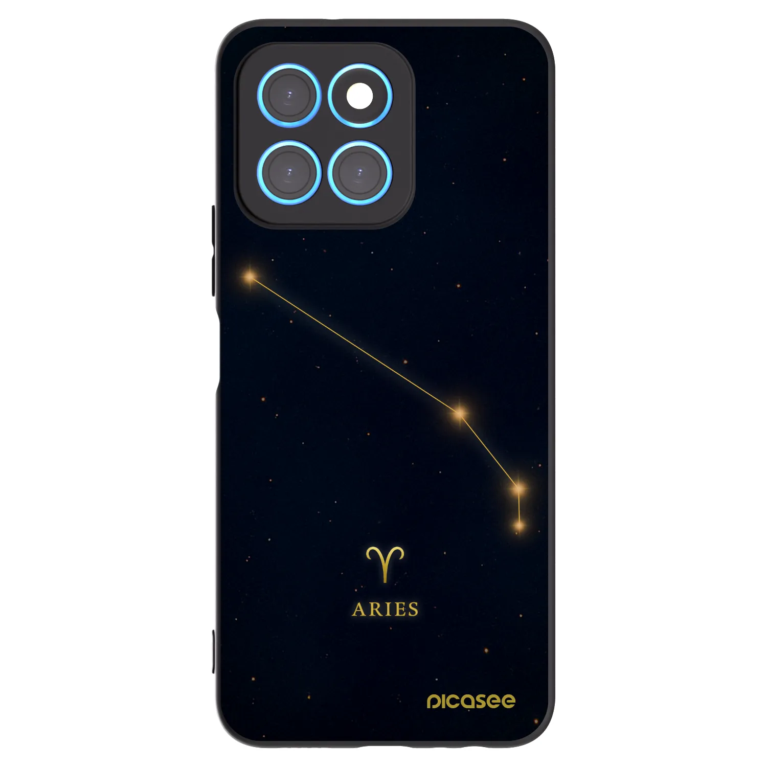 Picasee silikonowe czarne etui na Honor X6 - ARIES