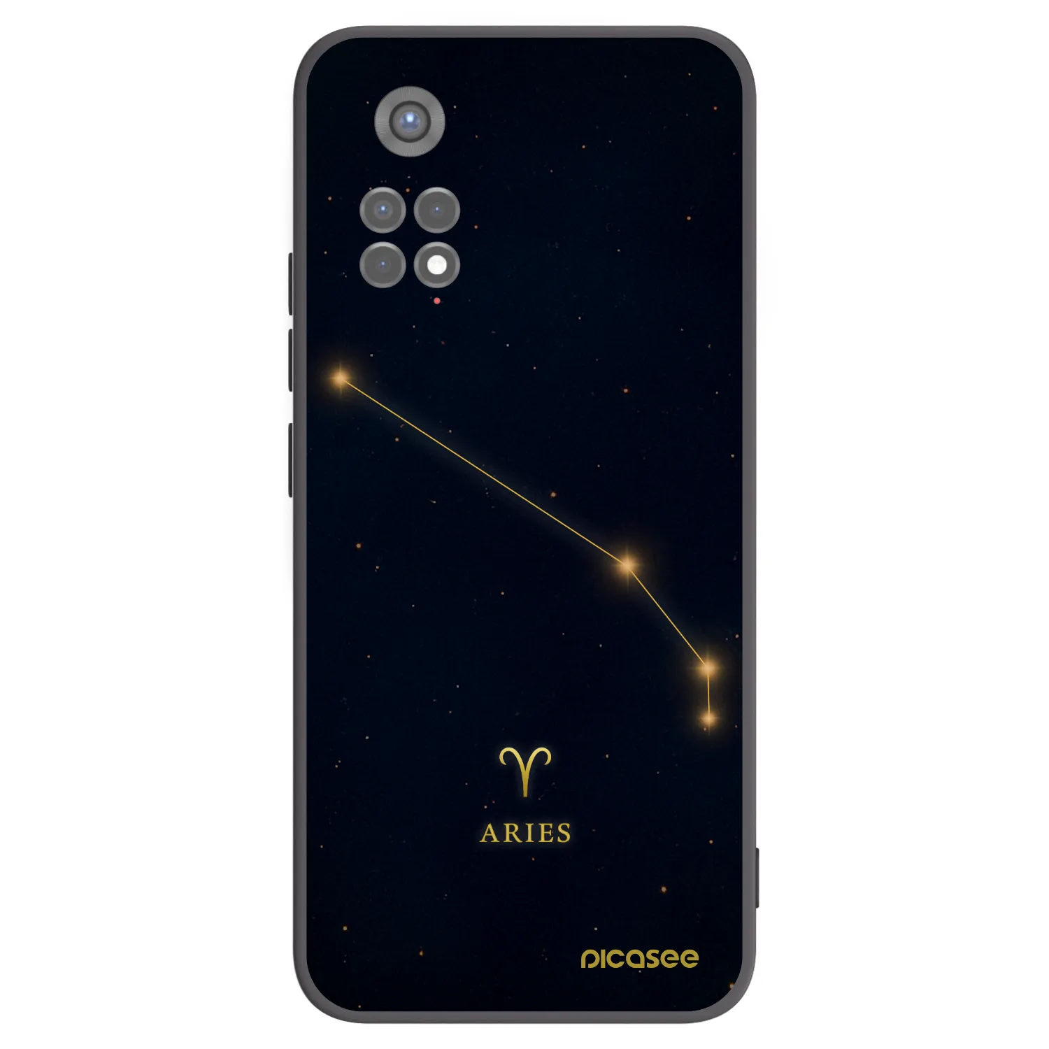 Picasee silikonowe czarne etui na Xiaomi Redmi Note 11S 5G - ARIES