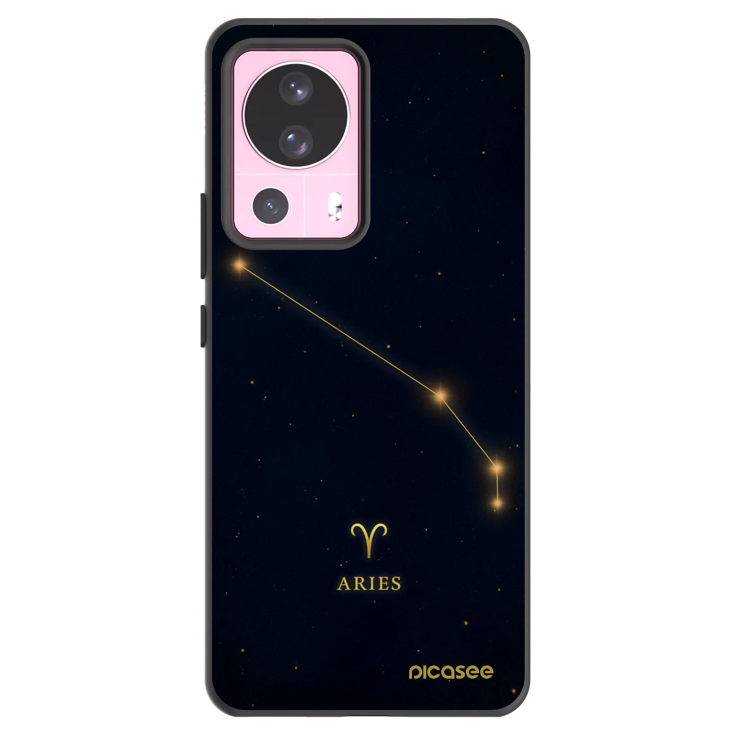Picasee silikonowe czarne etui na Xiaomi 13 Lite - ARIES