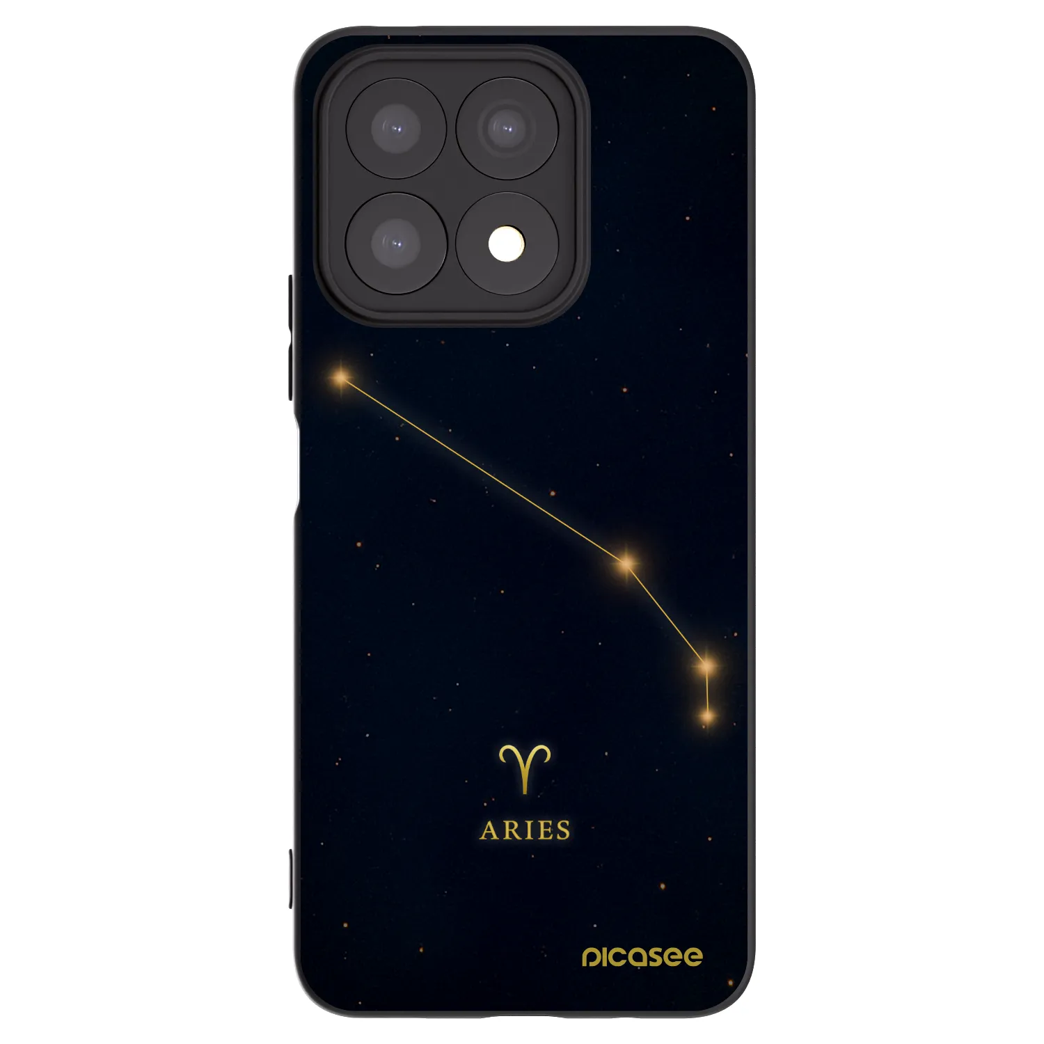 Picasee silikonowe czarne etui na Honor X8a - ARIES