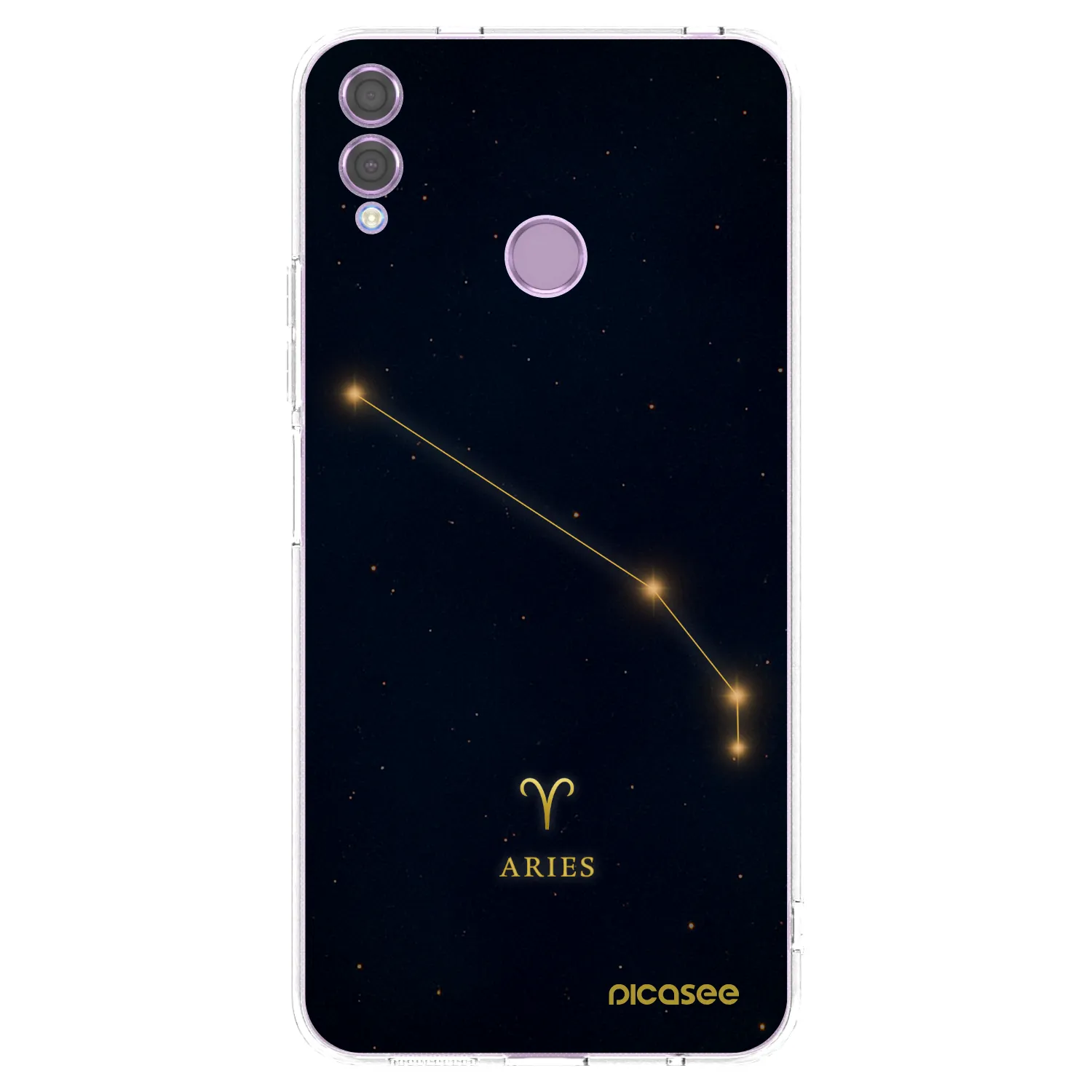 Picasee silikonowe przeźroczyste etui na Honor 8X - ARIES