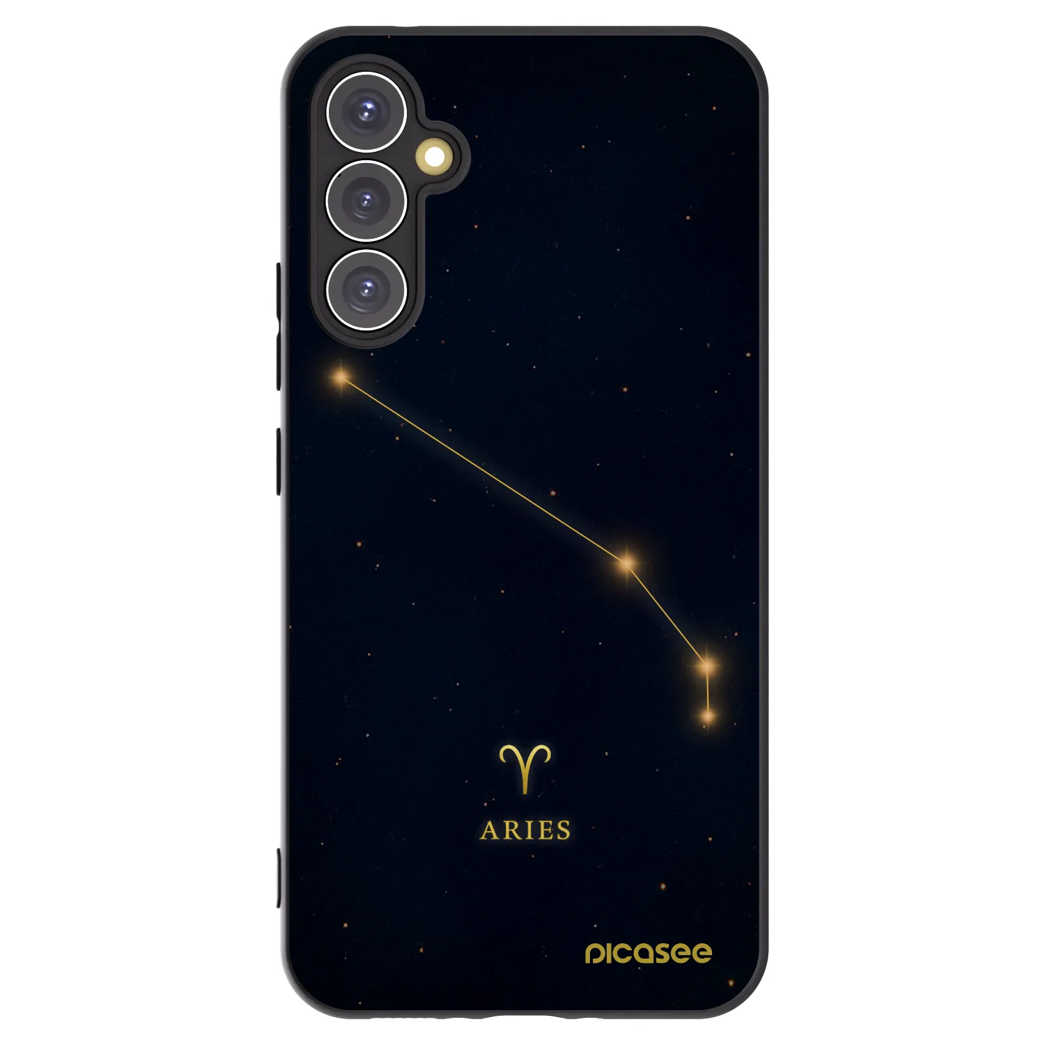 Picasee silikonowe czarne etui na Samsung Galaxy A34 5G A346B - ARIES
