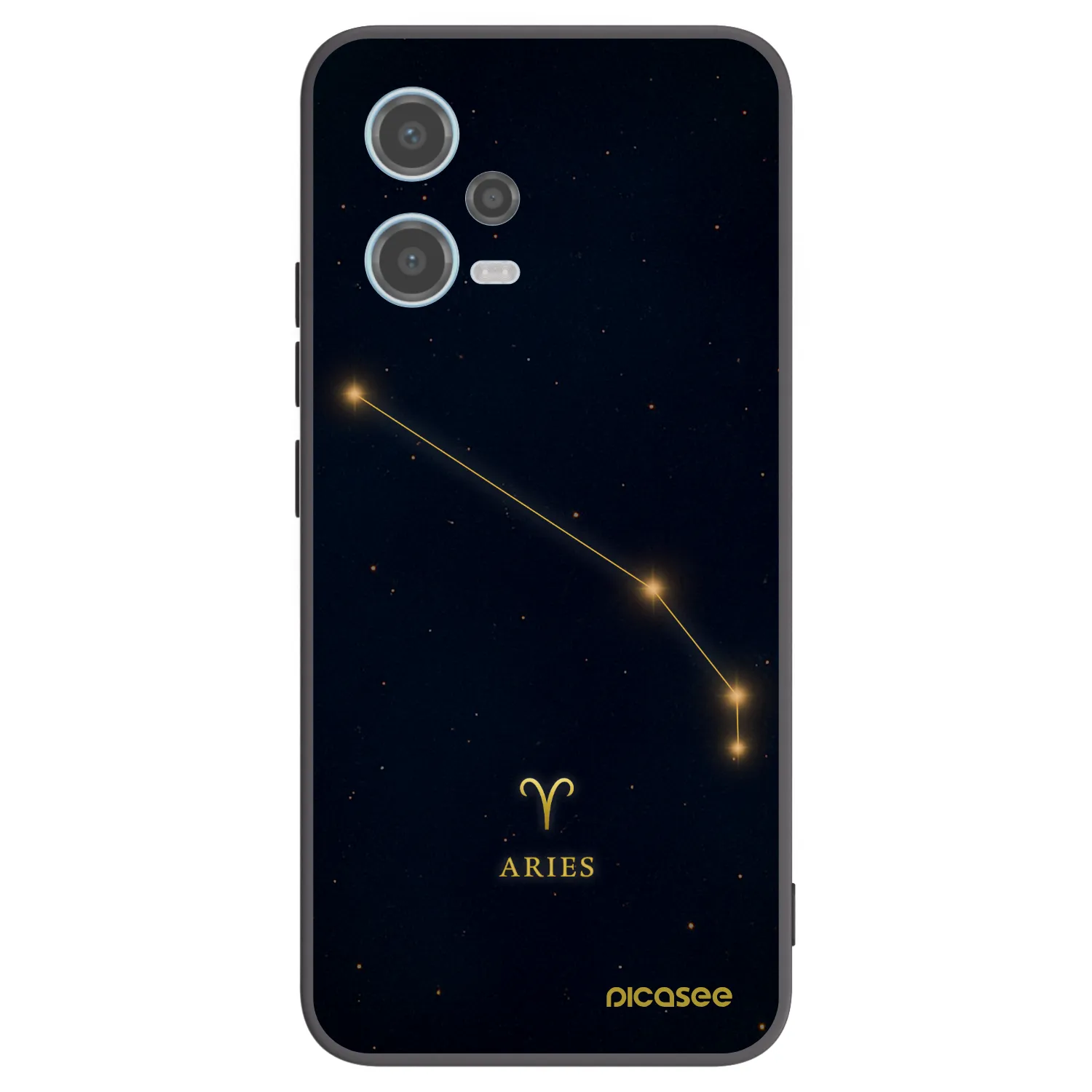 Picasee silikonowe czarne etui na Xiaomi Redmi Note 12 5G - ARIES