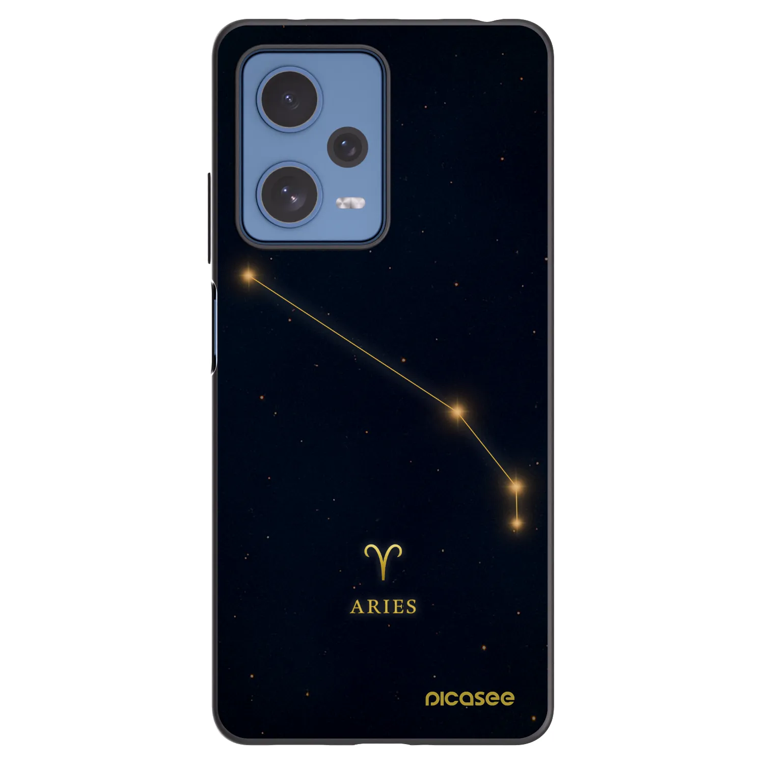 Picasee silikonowe czarne etui na Xiaomi Redmi Note 12 Pro 5G - ARIES