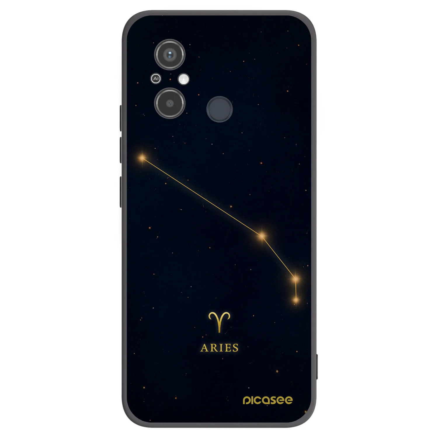 Picasee silikonowe czarne etui na Xiaomi Redmi 12C - ARIES