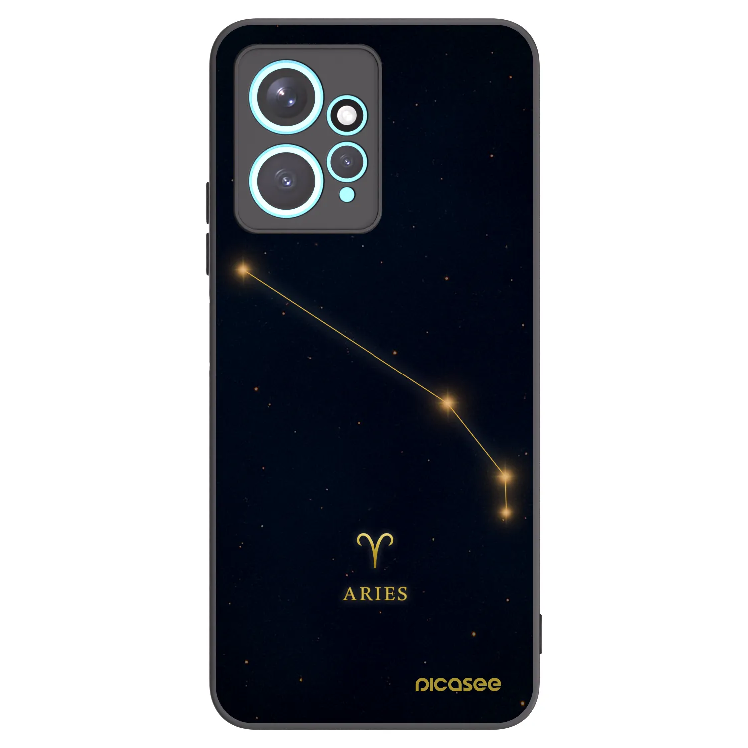 Picasee silikonowe czarne etui na Xiaomi Redmi Note 12 4G - ARIES