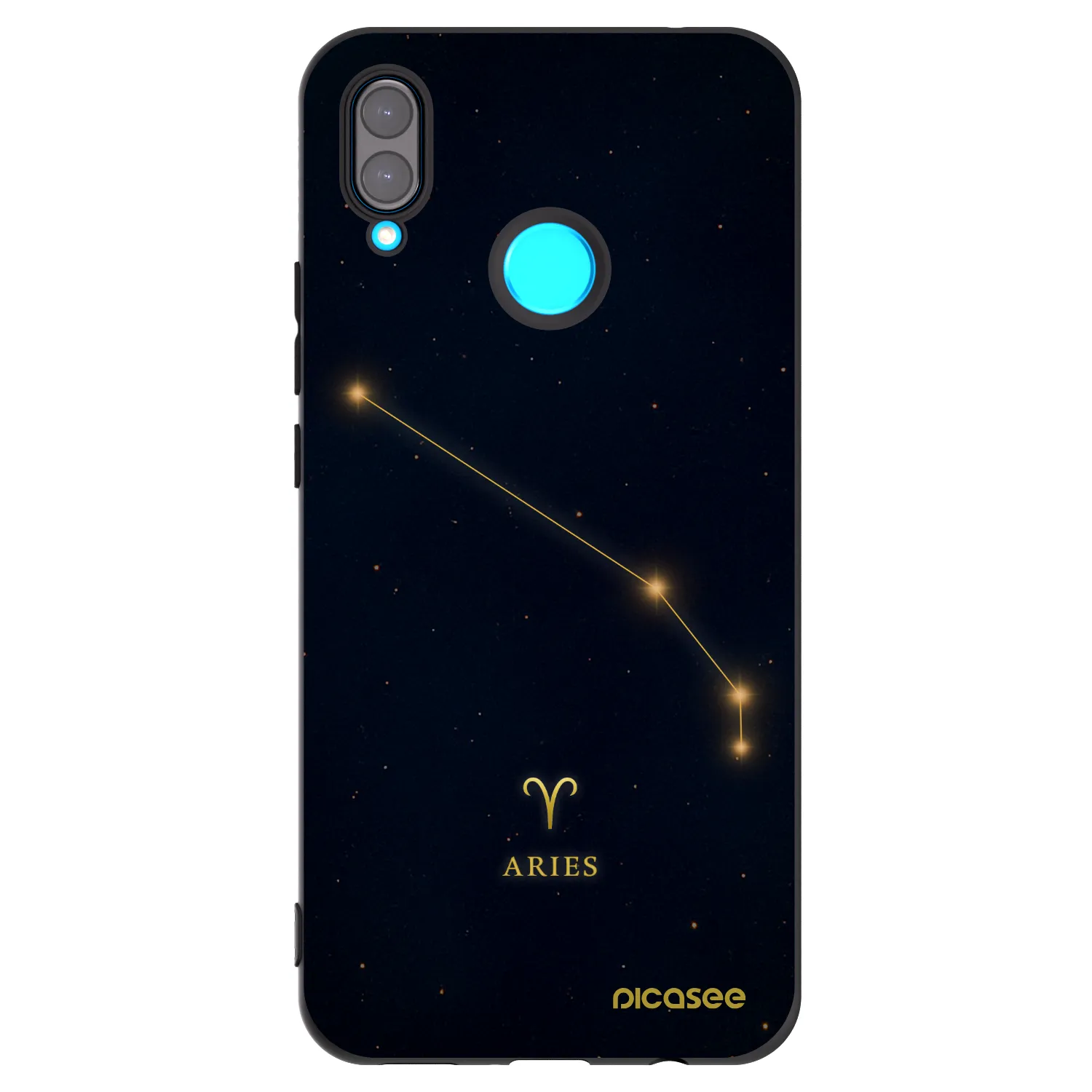Picasee silikonowe czarne etui na Huawei Nova 3i - ARIES