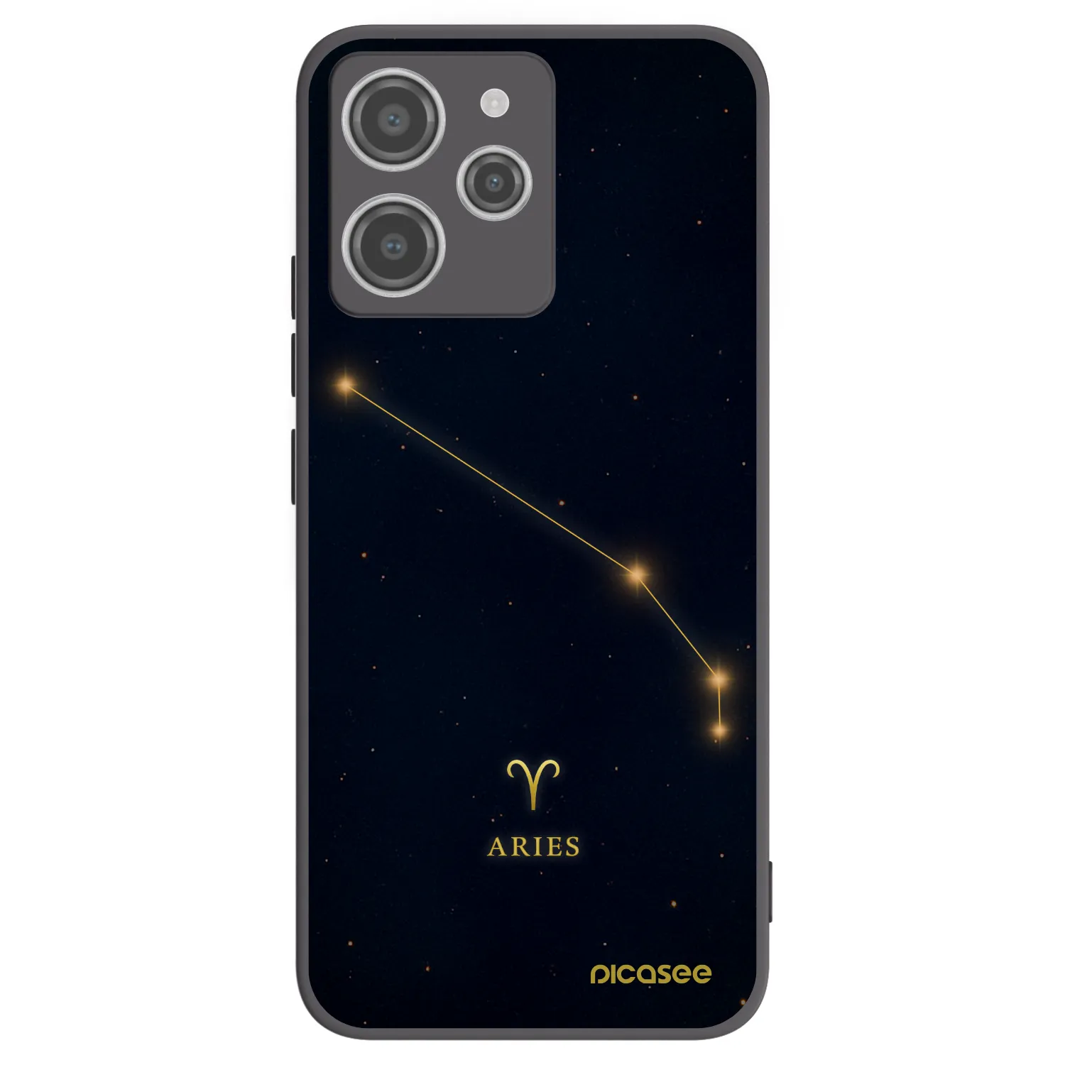 Picasee silikonowe czarne etui na Xiaomi Redmi 12 4G - ARIES