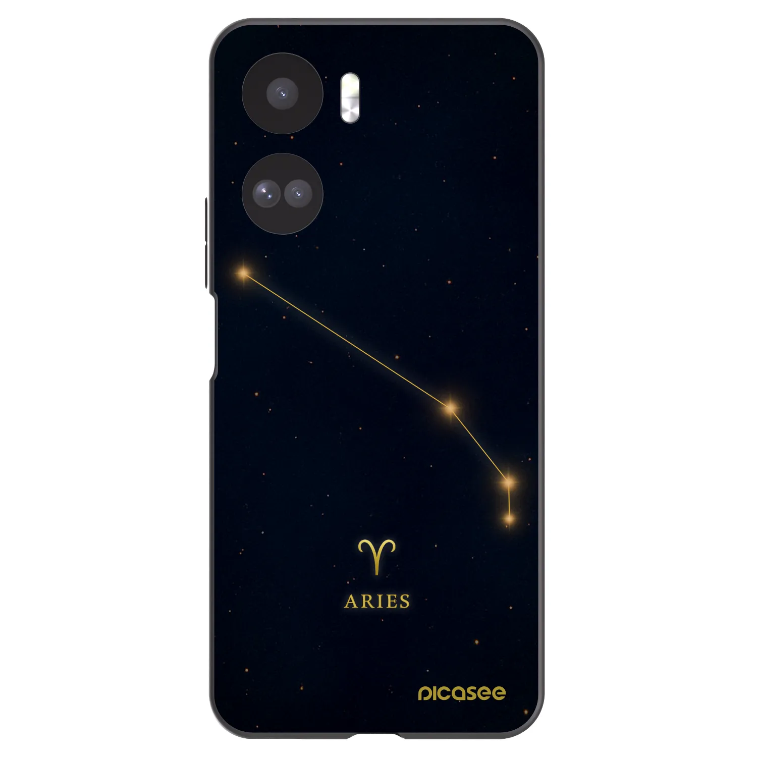 Picasee silikonowe czarne etui na Honor 90 Lite 5G - ARIES