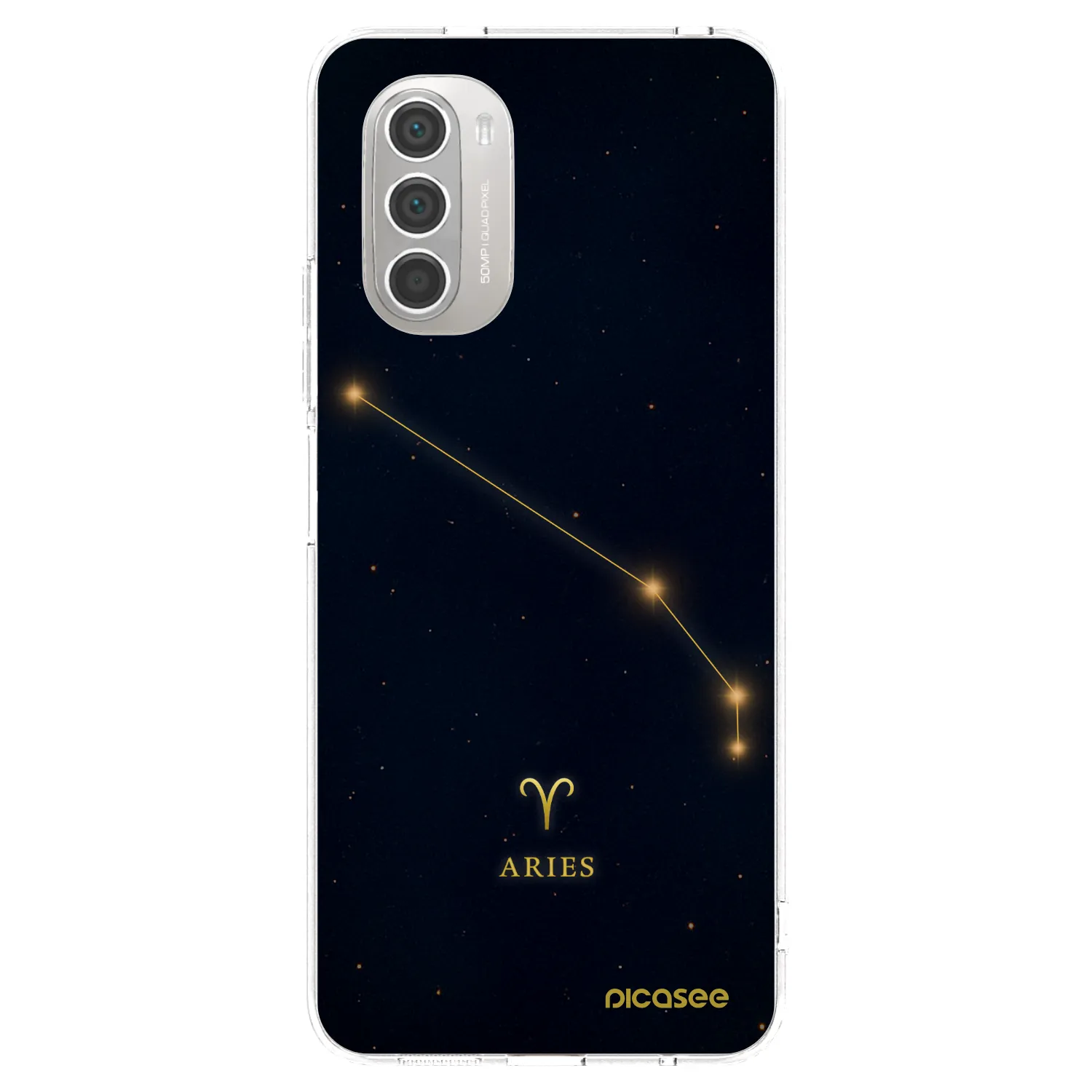 Picasee silikonowe przeźroczyste etui na Motorola Moto G51 - ARIES
