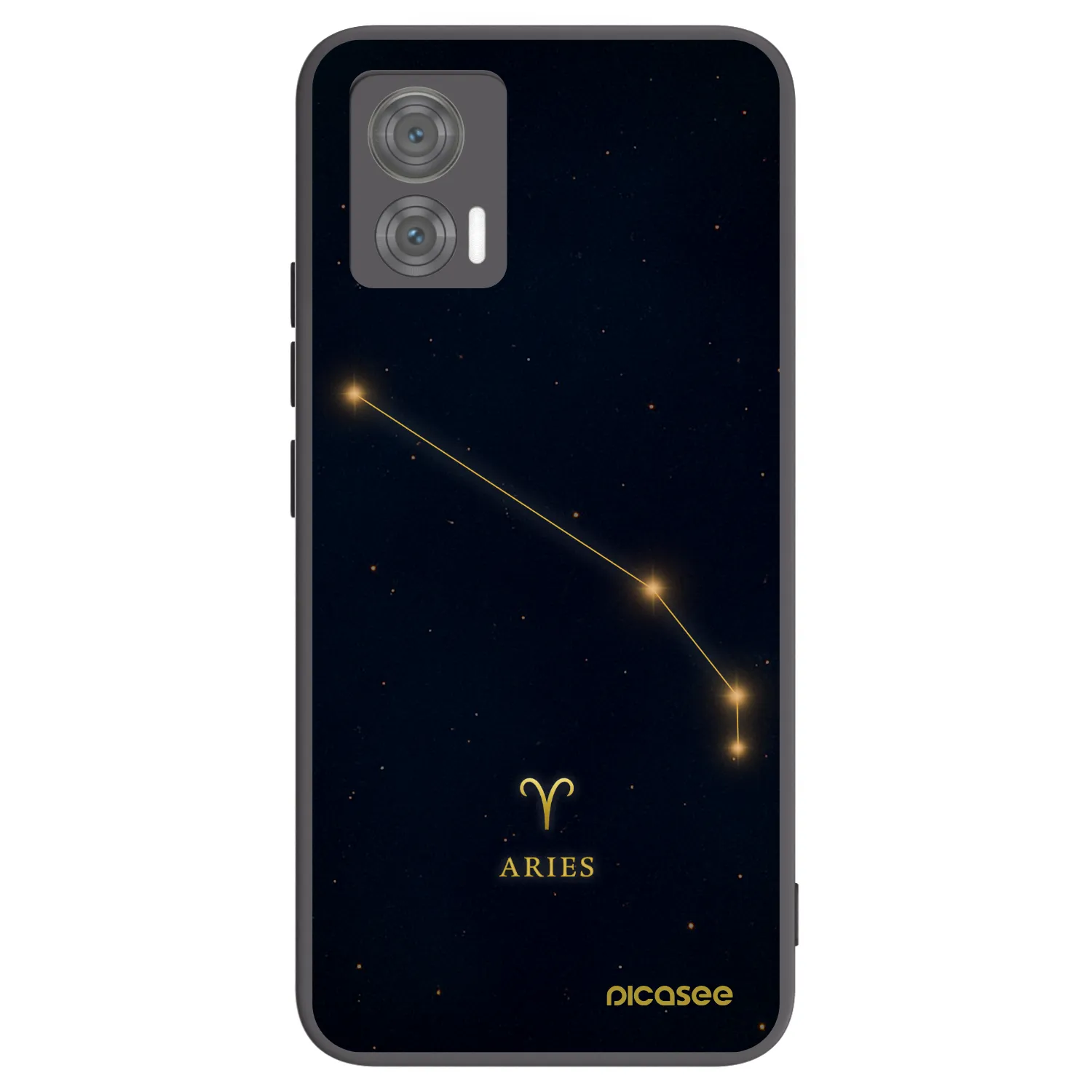 Picasee silikonowe czarne etui na Motorola Edge 30 Neo - ARIES