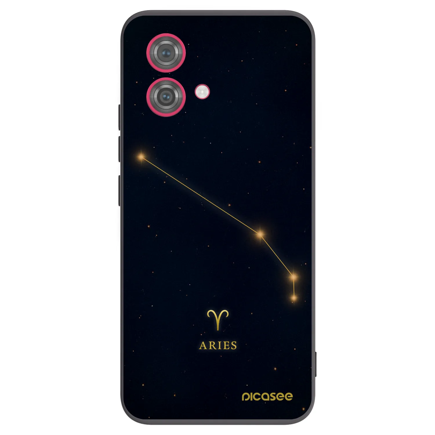 Picasee silikonowe czarne etui na Motorola Moto G84 5G - ARIES