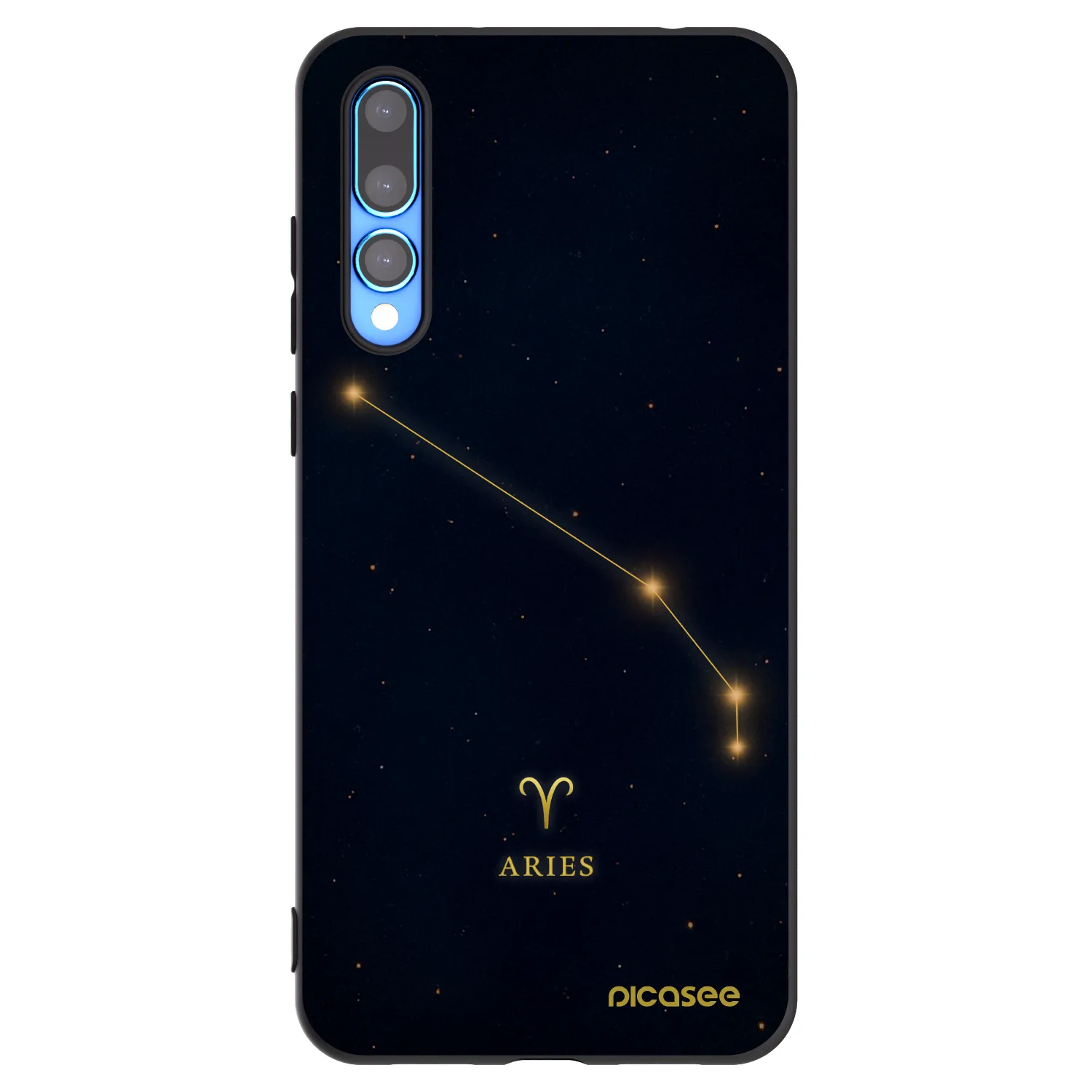 Picasee silikonowe czarne etui na Huawei P20 Pro - ARIES