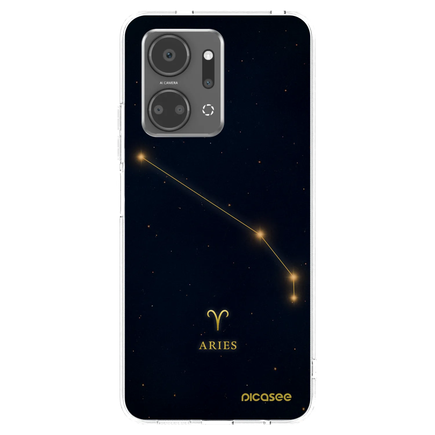 Picasee silikonowe przeźroczyste etui na Honor X7a - ARIES