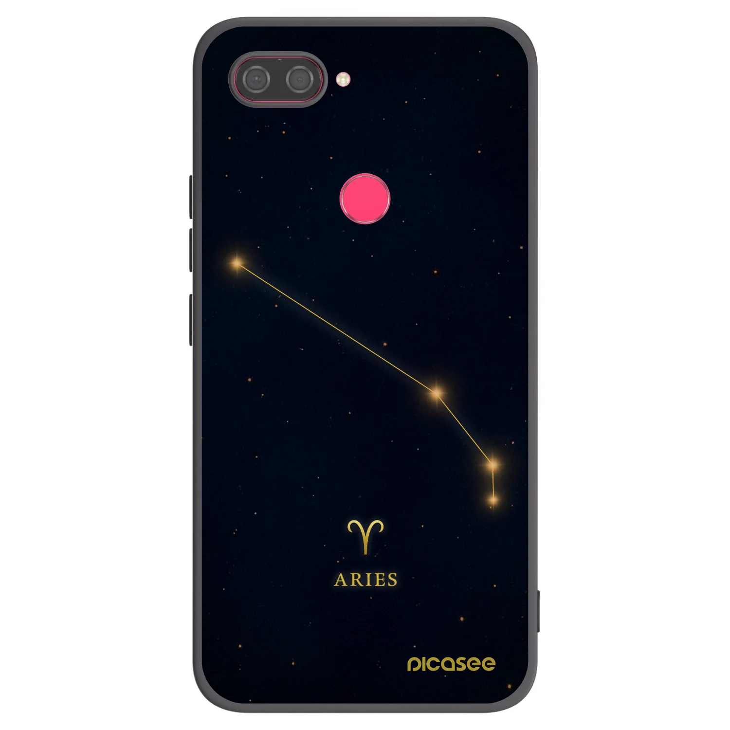 Picasee silikonowe czarne etui na Xiaomi Mi 8 Lite - ARIES