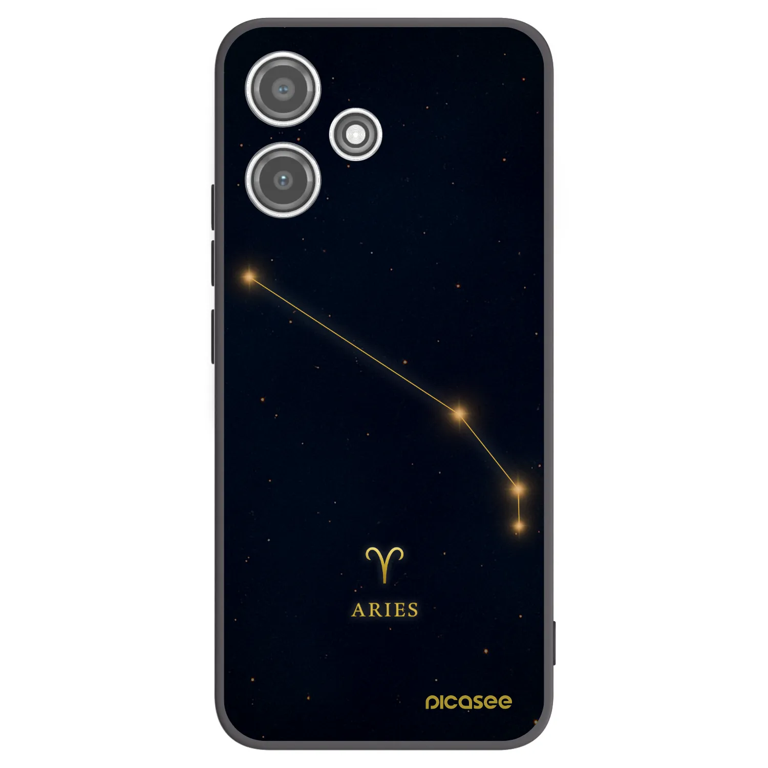 Picasee silikonowe czarne etui na Xiaomi Redmi 12 5G - ARIES