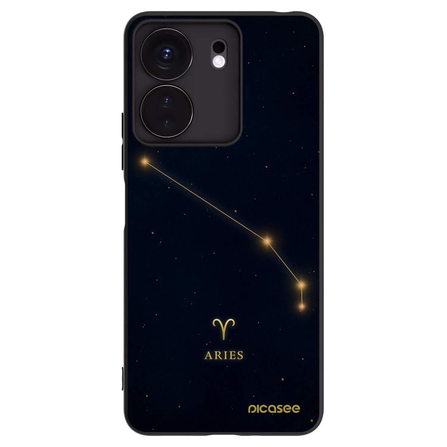 Picasee silikonowe czarne etui na Xiaomi Redmi 13C 4G - ARIES
