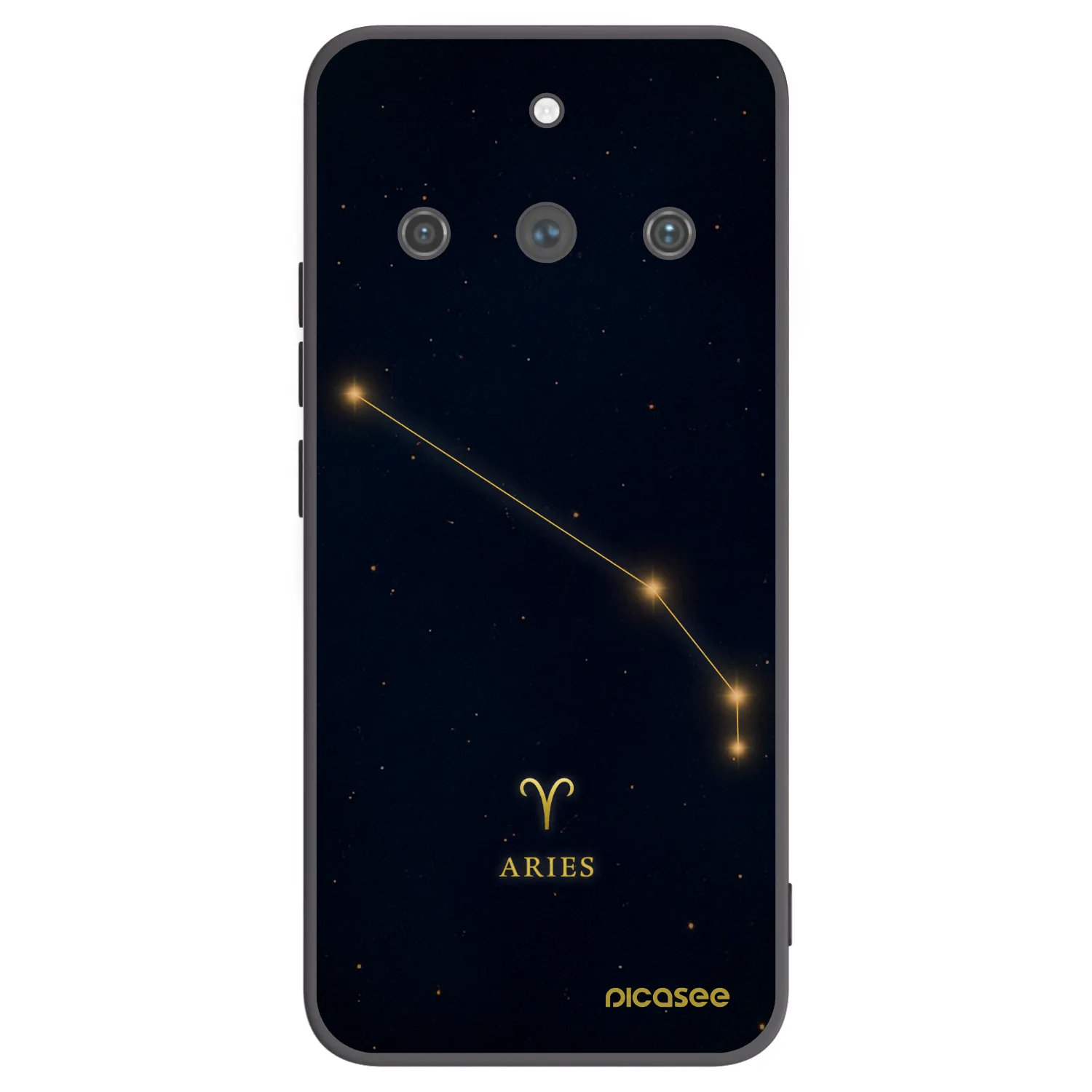 Picasee silikonowe czarne etui na Realme 11 Pro+ - ARIES