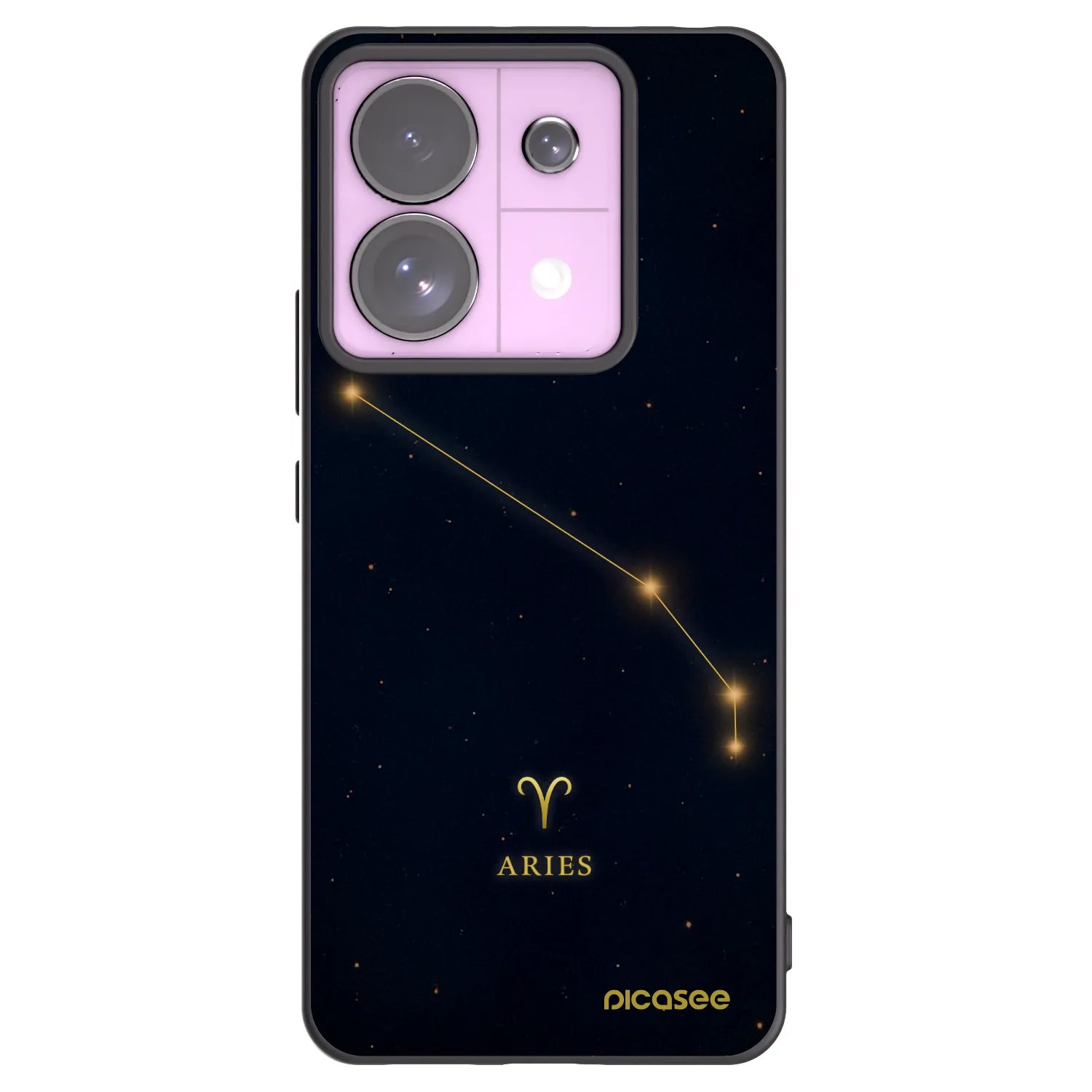 Picasee silikonowe czarne etui na Xiaomi Redmi Note 13 Pro 5G - ARIES