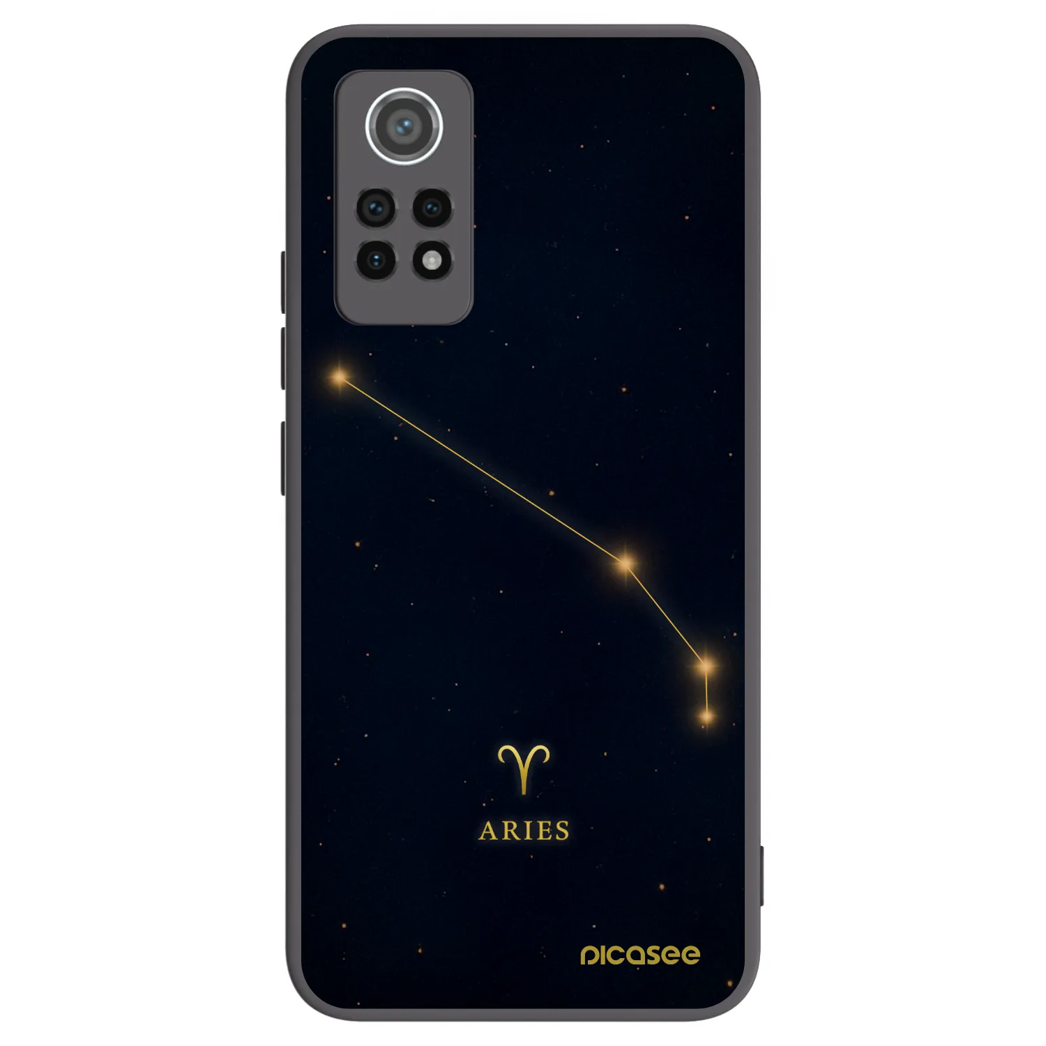 Picasee silikonowe czarne etui na Xiaomi Redmi Note 12 Pro 4G - ARIES