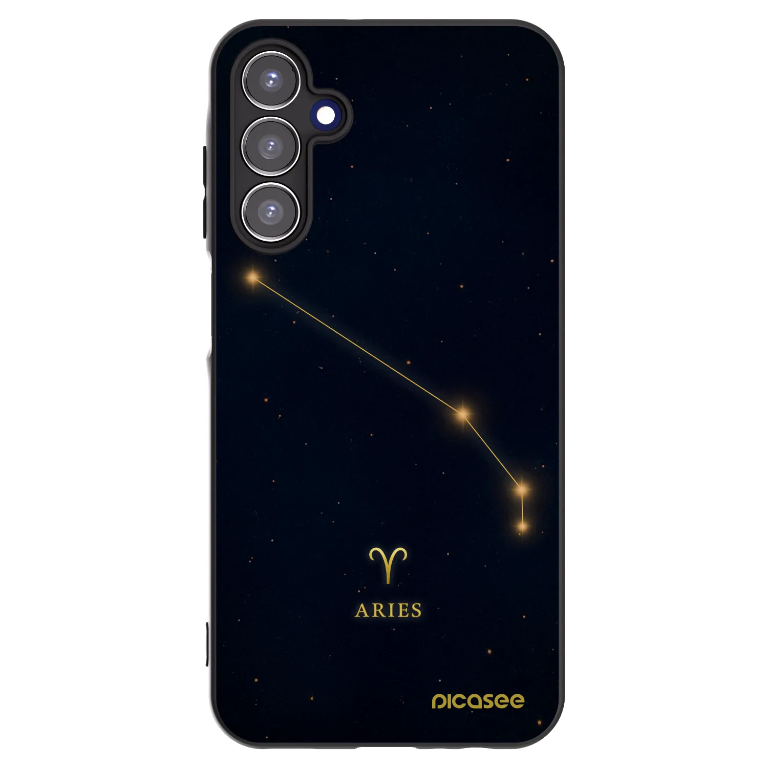 Picasee silikonowe czarne etui na Samsung Galaxy A15 A156B 5G - ARIES