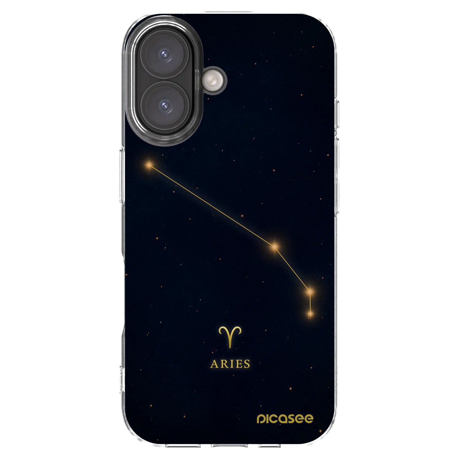 Picasee silikonowe przeźroczyste etui na Apple iPhone 16 - ARIES