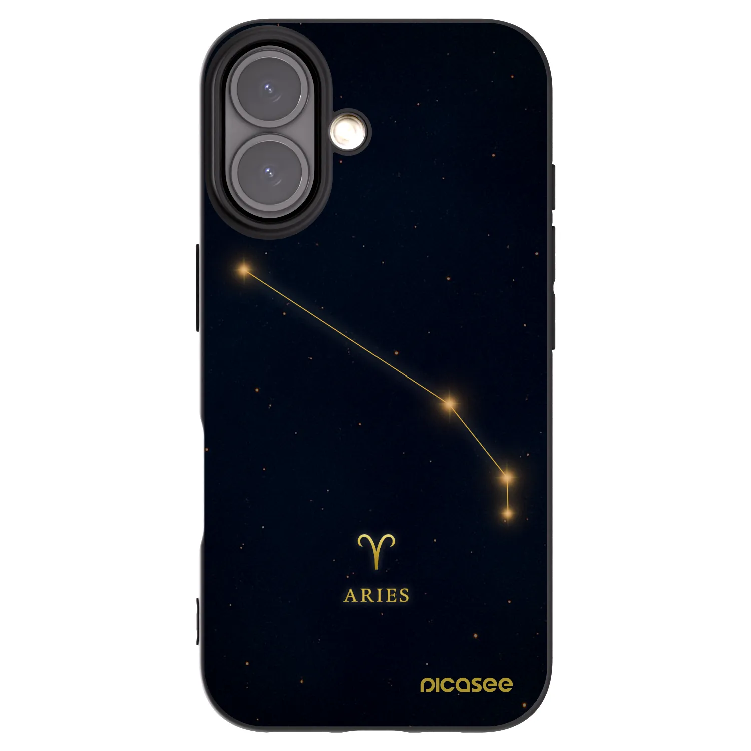 Picasee silikonowe czarne etui na Apple iPhone 16 - ARIES