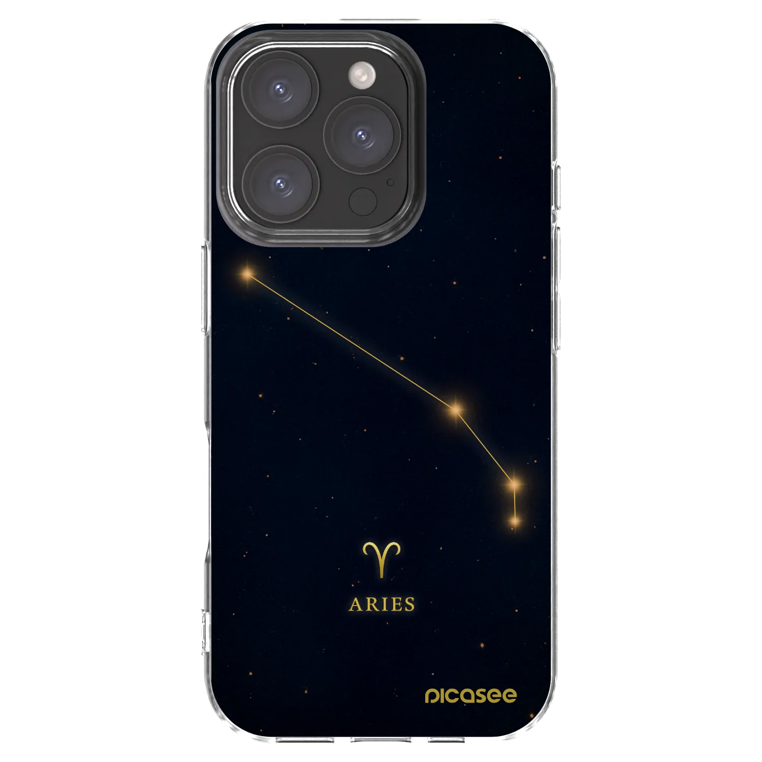 Picasee silikonowe przeźroczyste etui na Apple iPhone 16 Pro - ARIES