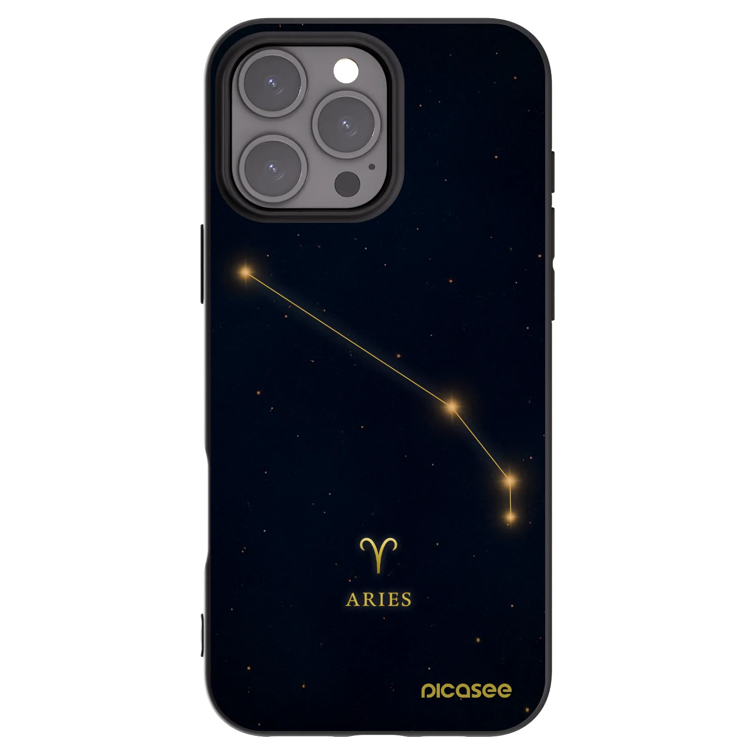 Picasee silikonowe czarne etui na Apple iPhone 16 Pro Max - ARIES