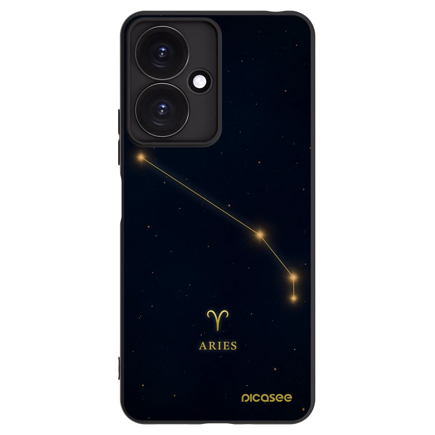 Picasee silikonowe czarne etui na Xiaomi Redmi 13C 5G - ARIES