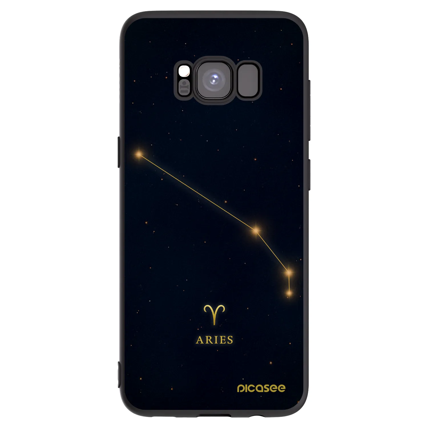 Picasee silikonowe czarne etui na Samsung Galaxy S8 G950F - ARIES