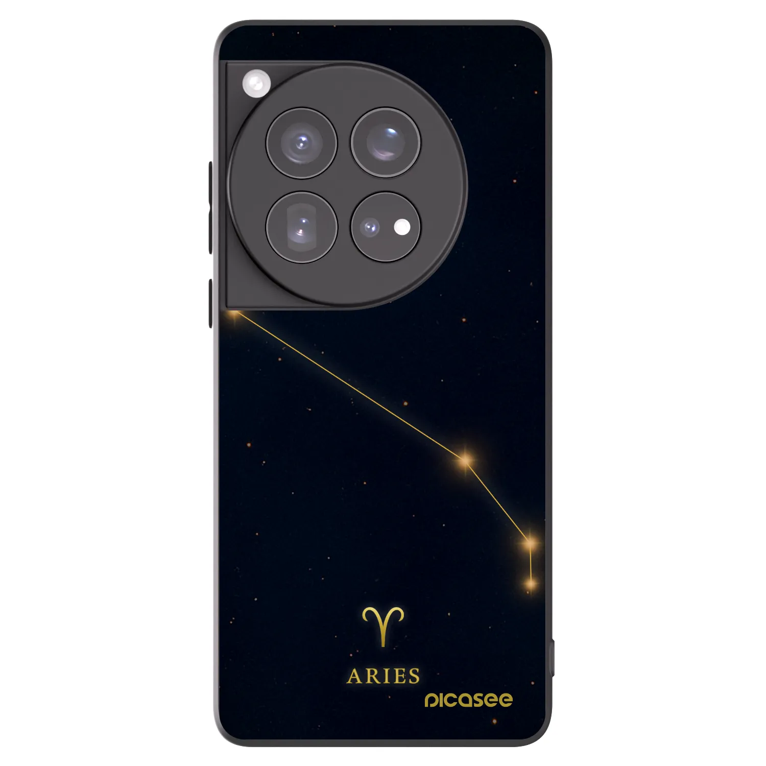 Picasee silikonowe czarne etui na OnePlus 12 5G - ARIES