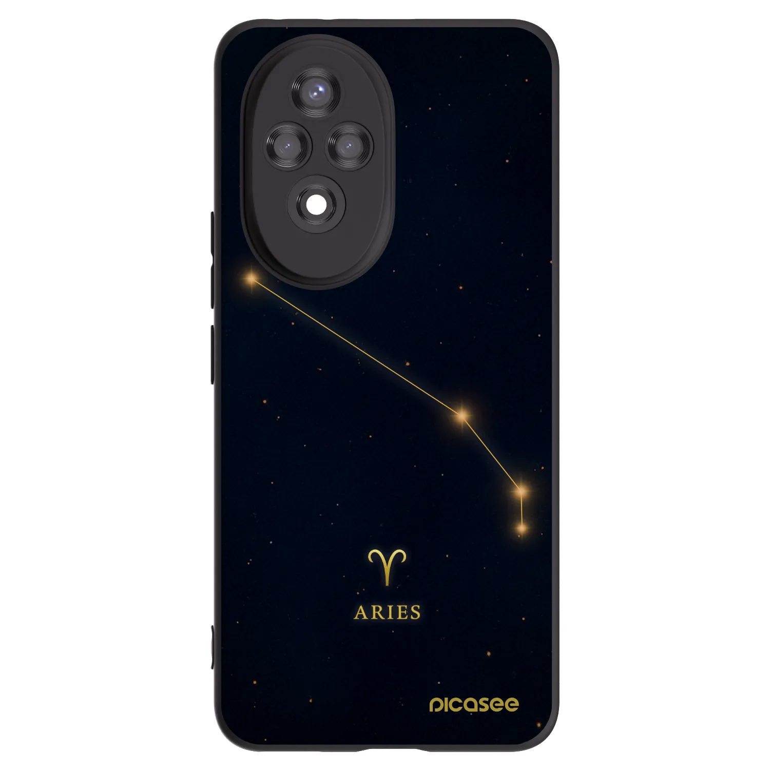 Picasee silikonowe czarne etui na Honor 200 Pro 5G - ARIES