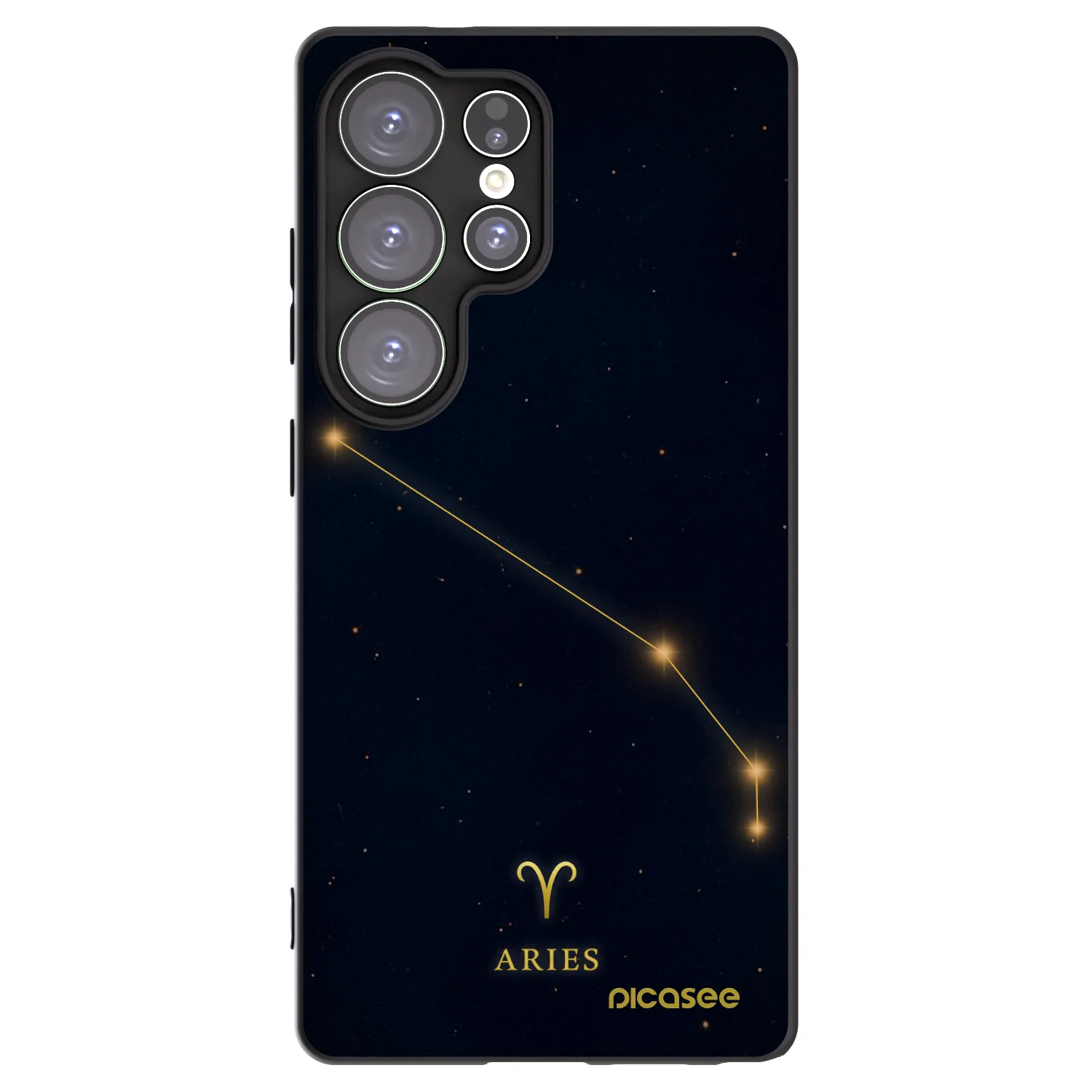 Picasee silikonowe czarne etui na Samsung Galaxy S25 Ultra 5G - ARIES