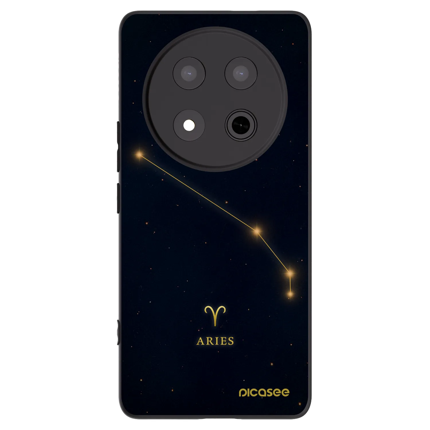 Picasee silikonowe czarne etui na Honor Magic7 Lite 5G - ARIES