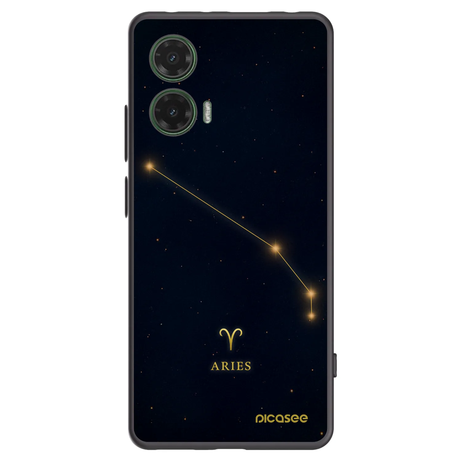 Picasee silikonowe czarne etui na Motorola Moto G35 5G - ARIES