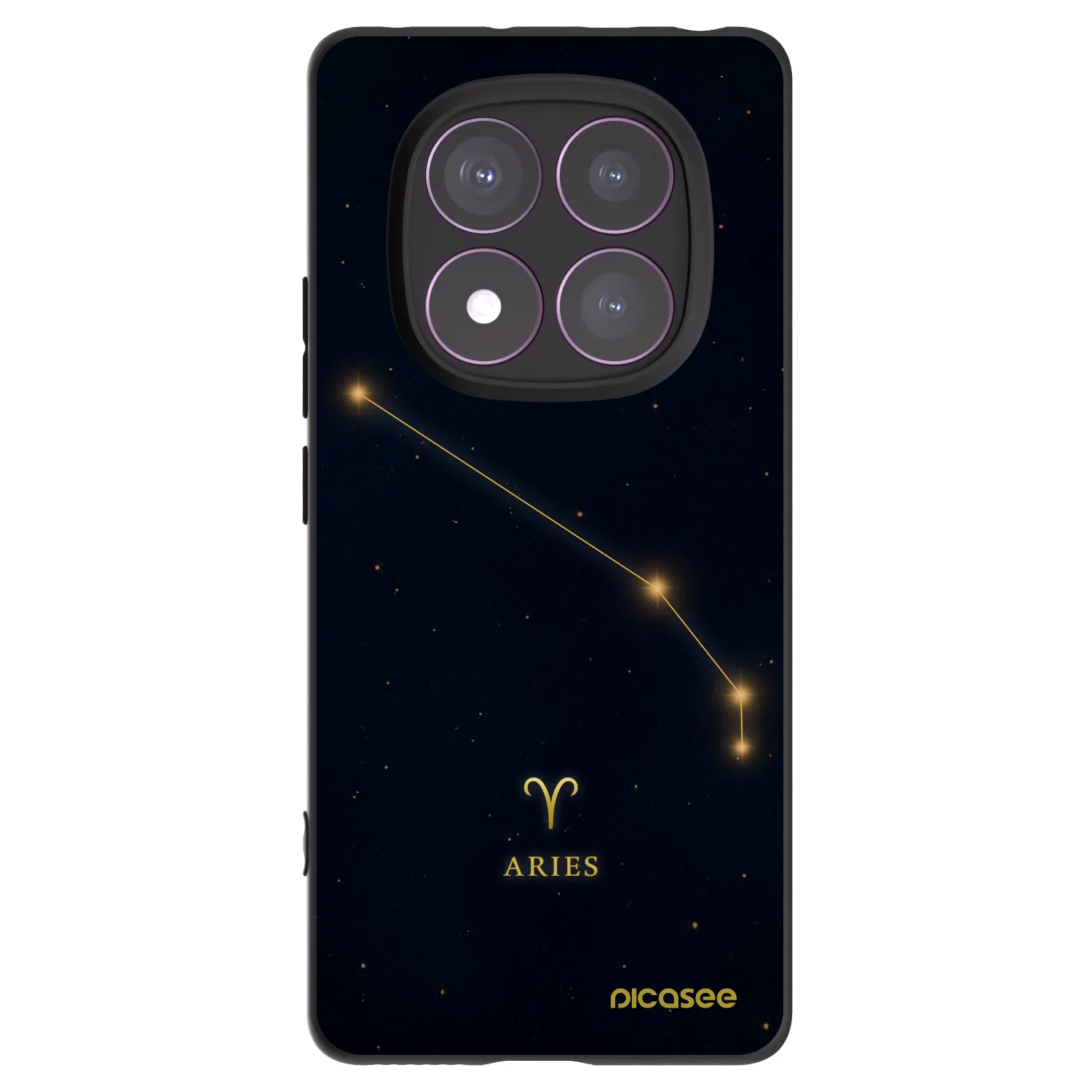 Picasee silikonowe czarne etui na Xiaomi Redmi Note 14 Pro 4G - ARIES