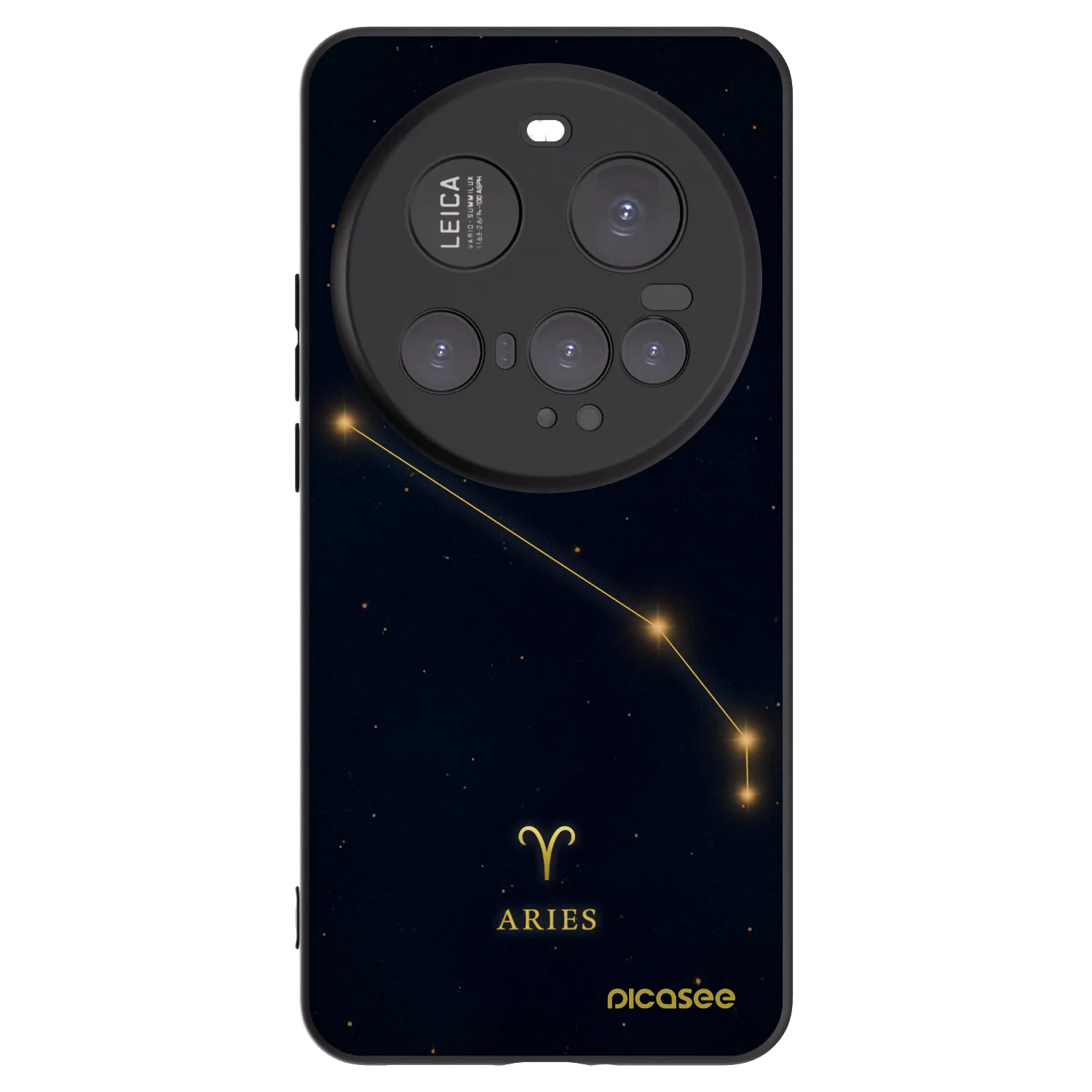Picasee silikonowe czarne etui na Xiaomi 15 Ultra - ARIES