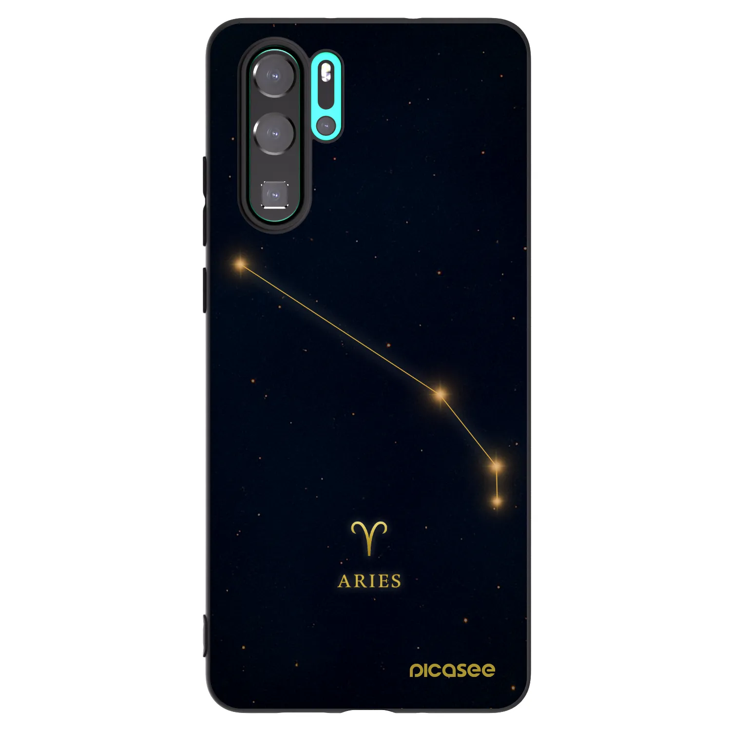 Picasee silikonowe czarne etui na Huawei P30 Pro - ARIES