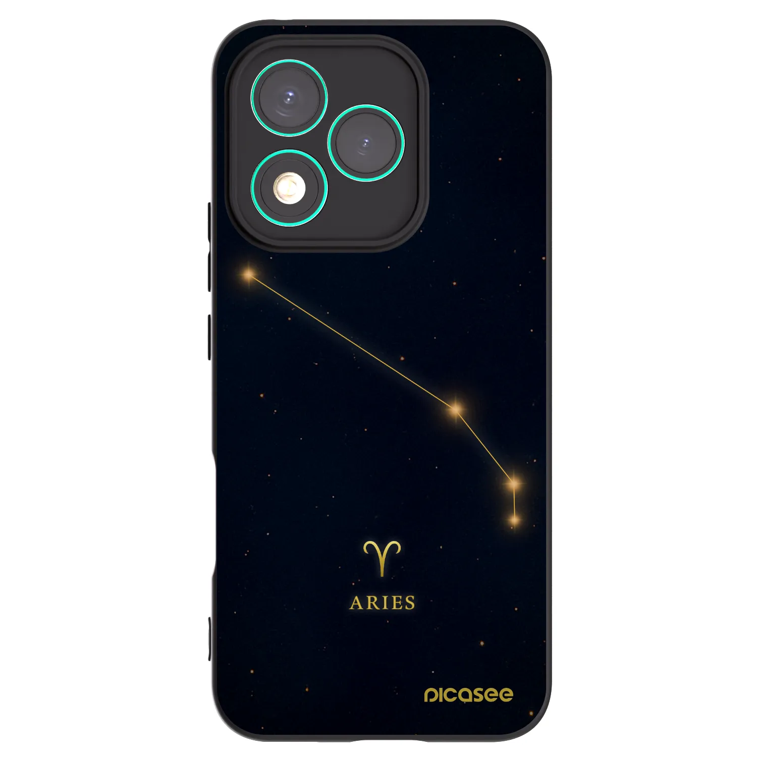 Picasee silikonowe czarne etui na Honor 400 Lite 5G - ARIES