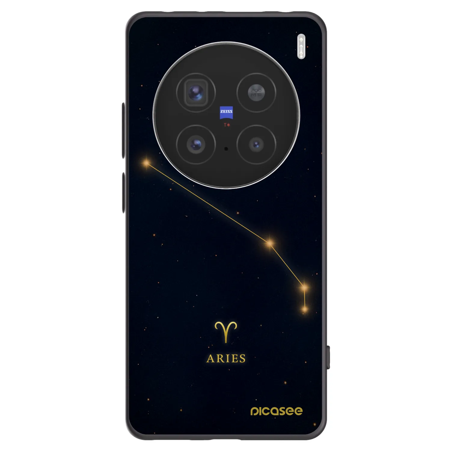 Picasee silikonowe czarne etui na Vivo X200 Pro - ARIES