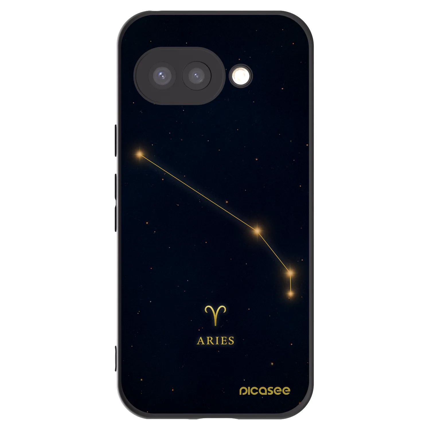 Picasee silikonowe czarne etui na Google Pixel 9a - ARIES