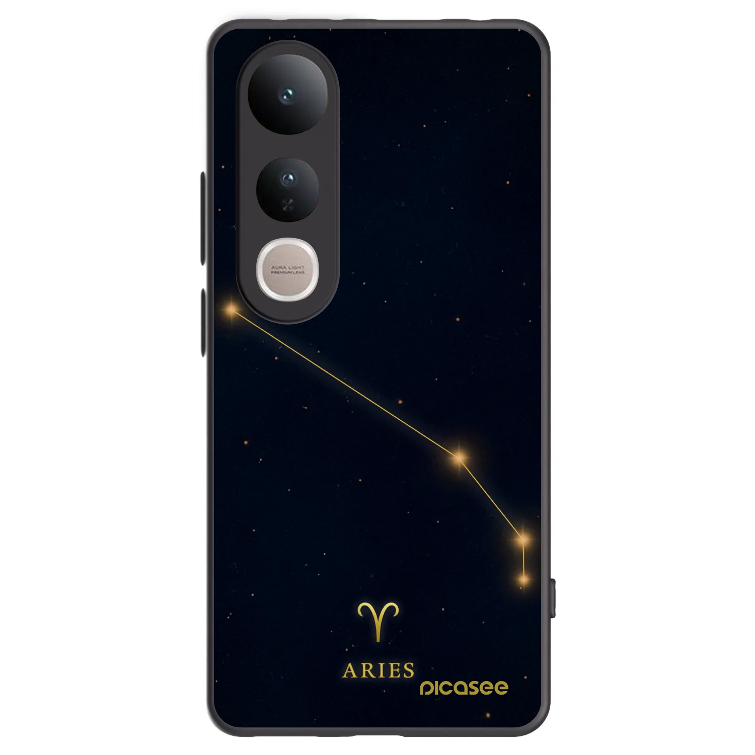 Picasee silikonowe czarne etui na Vivo V50 Lite 5G - ARIES
