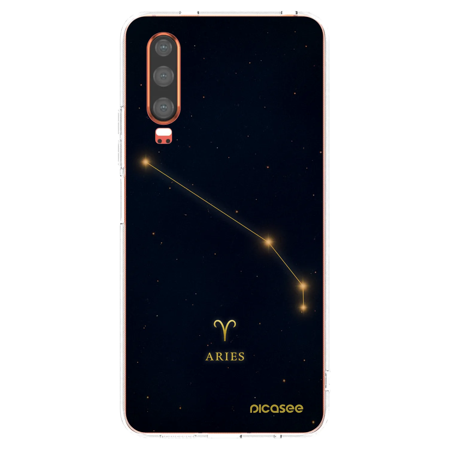 Picasee silikonowe przeźroczyste etui na Huawei P30 - ARIES